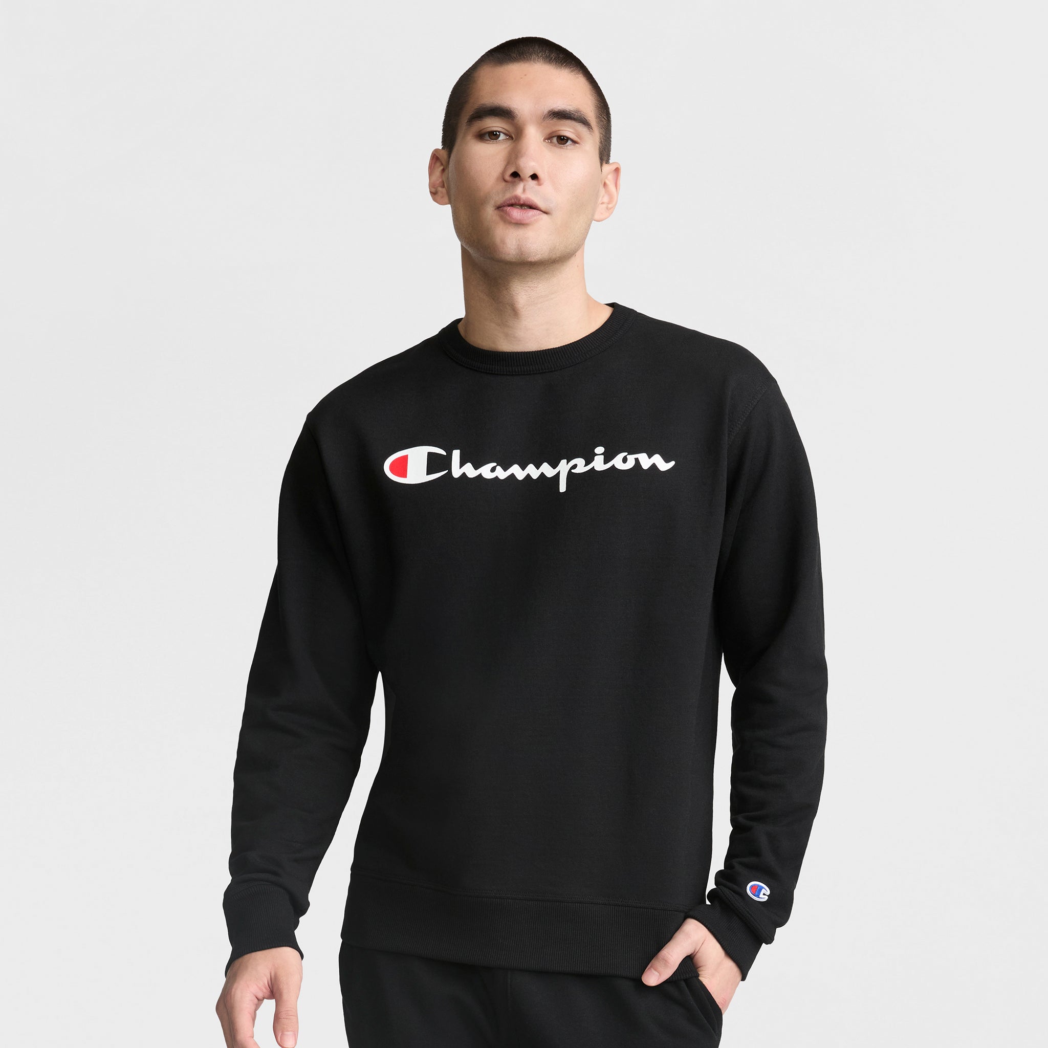 Powerblend Crewneck Sweatshirt. Script Logo