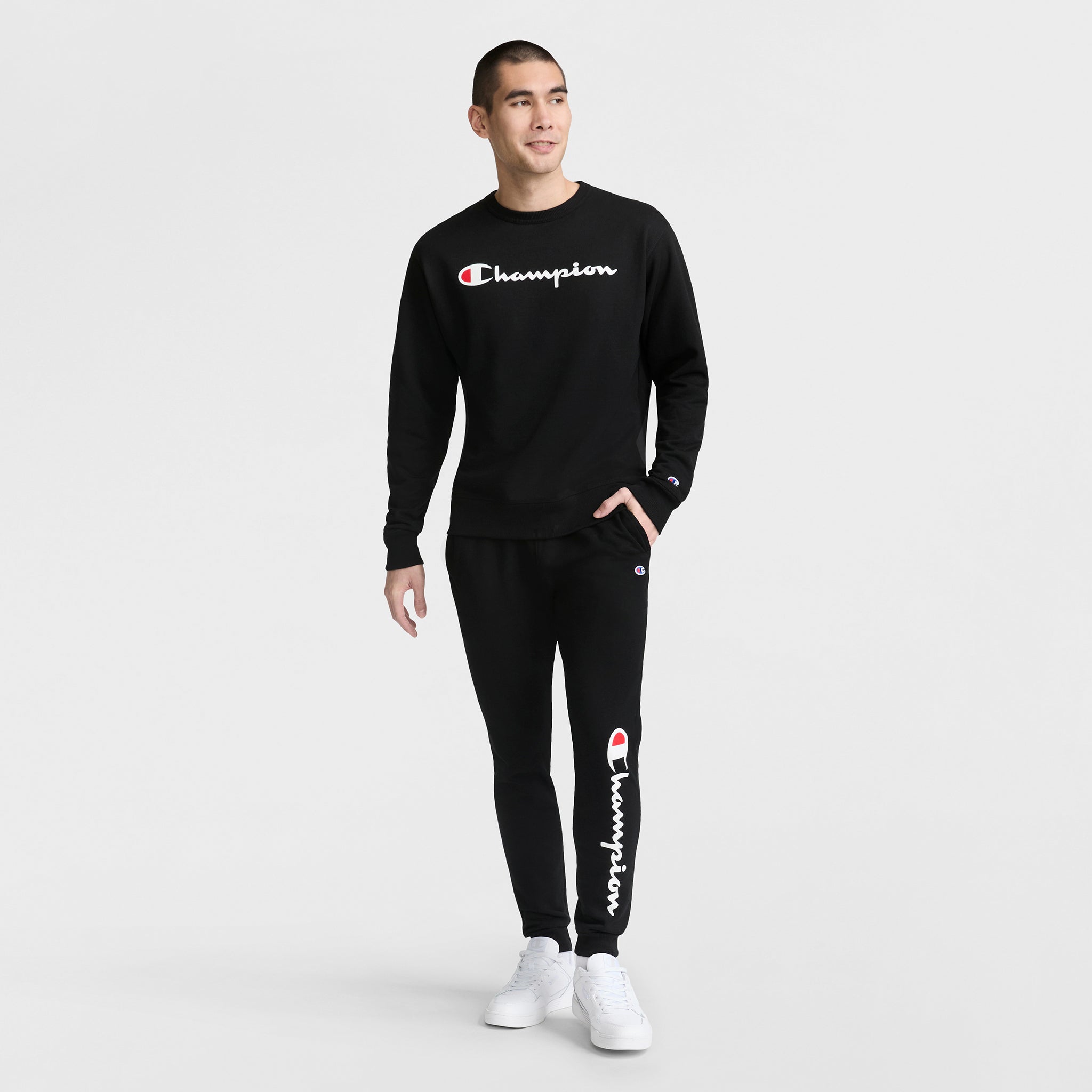 Powerblend Crewneck Sweatshirt. Script Logo - Image 5