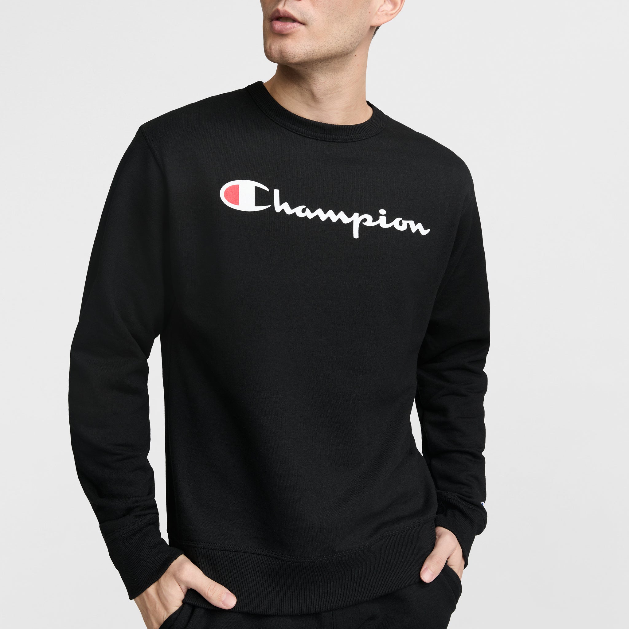 Powerblend Crewneck Sweatshirt. Script Logo - Image 3