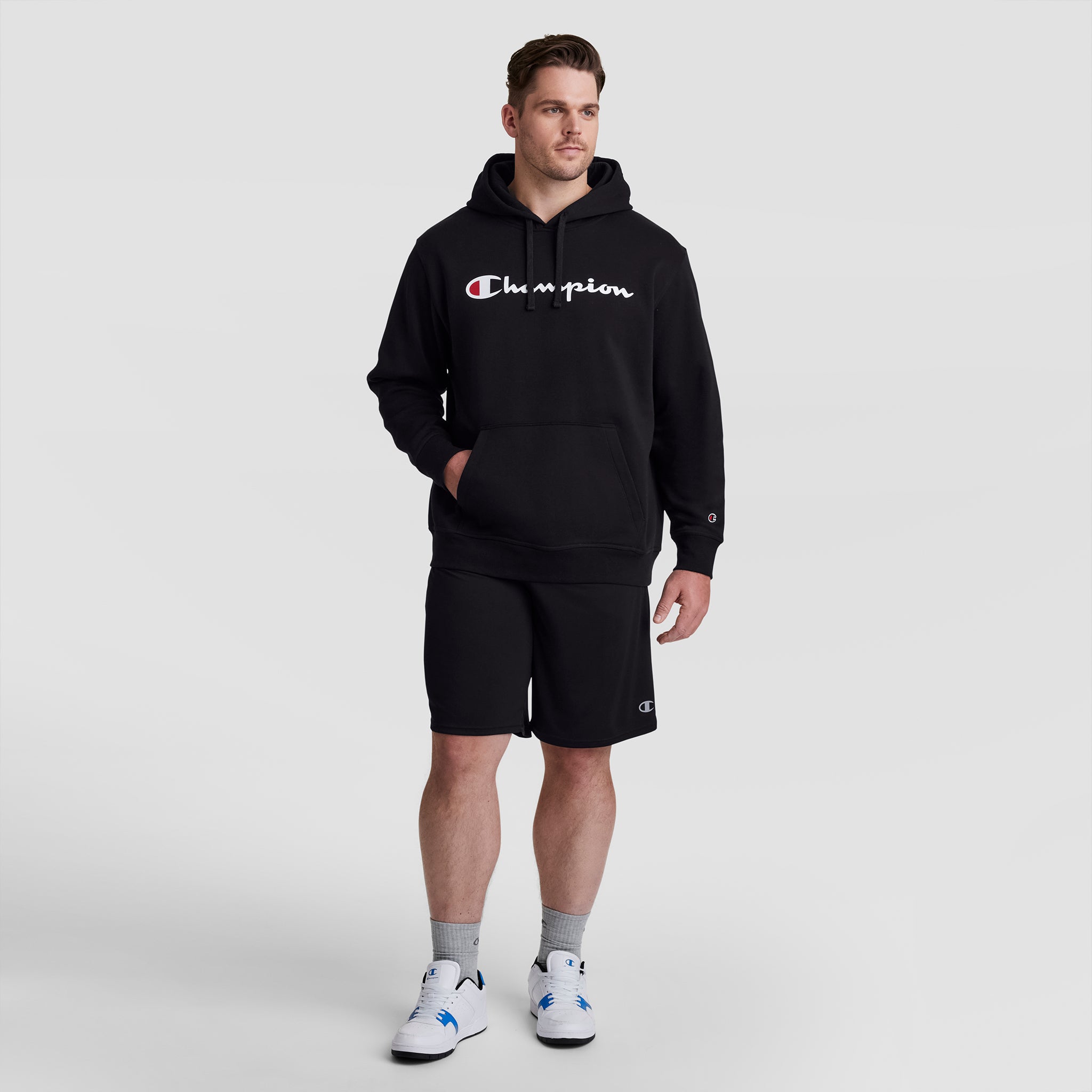 Powerblend Hoodie. Full Script Logo - Big & Tall - Image 5