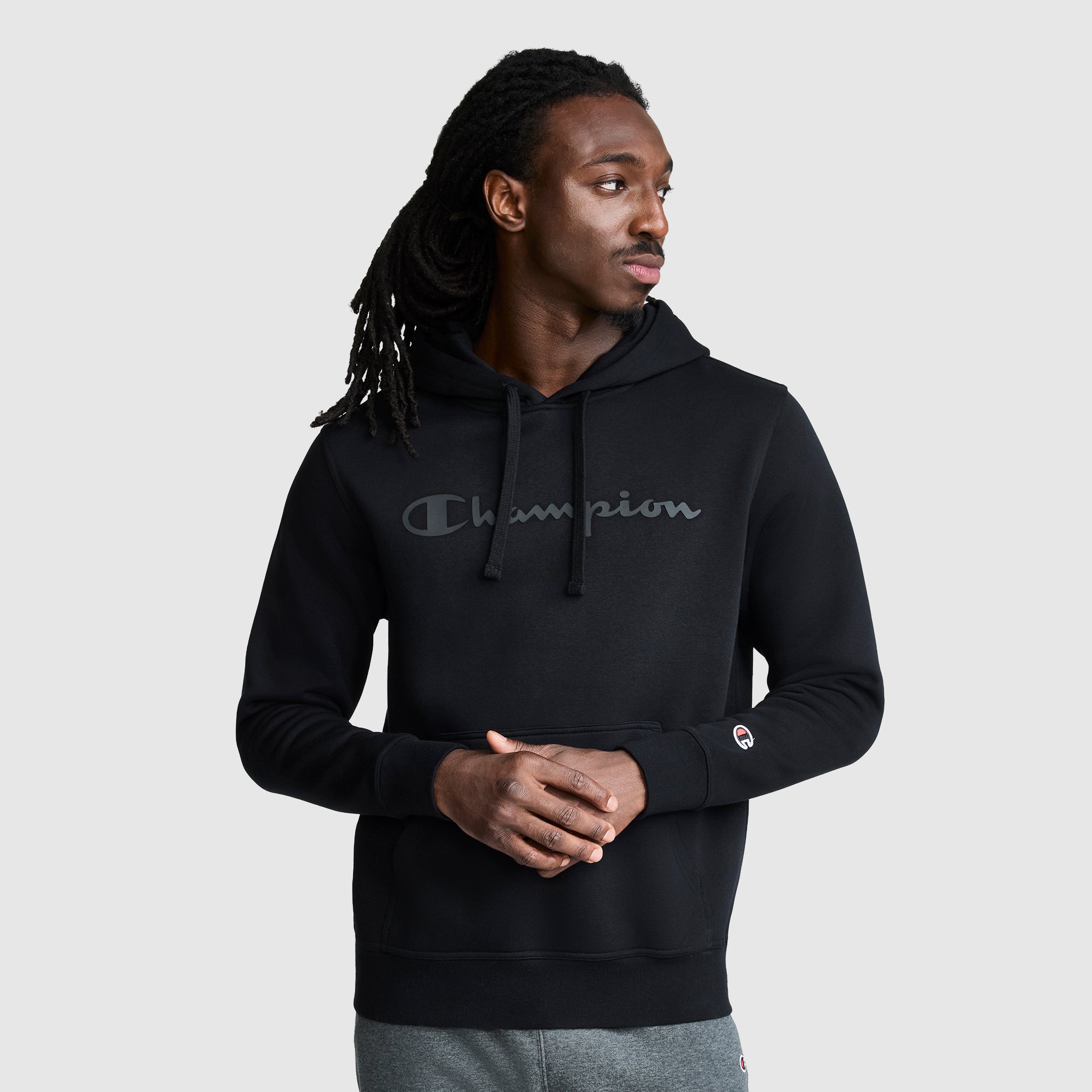 Powerblend Hoodie. Tonal Script Logo