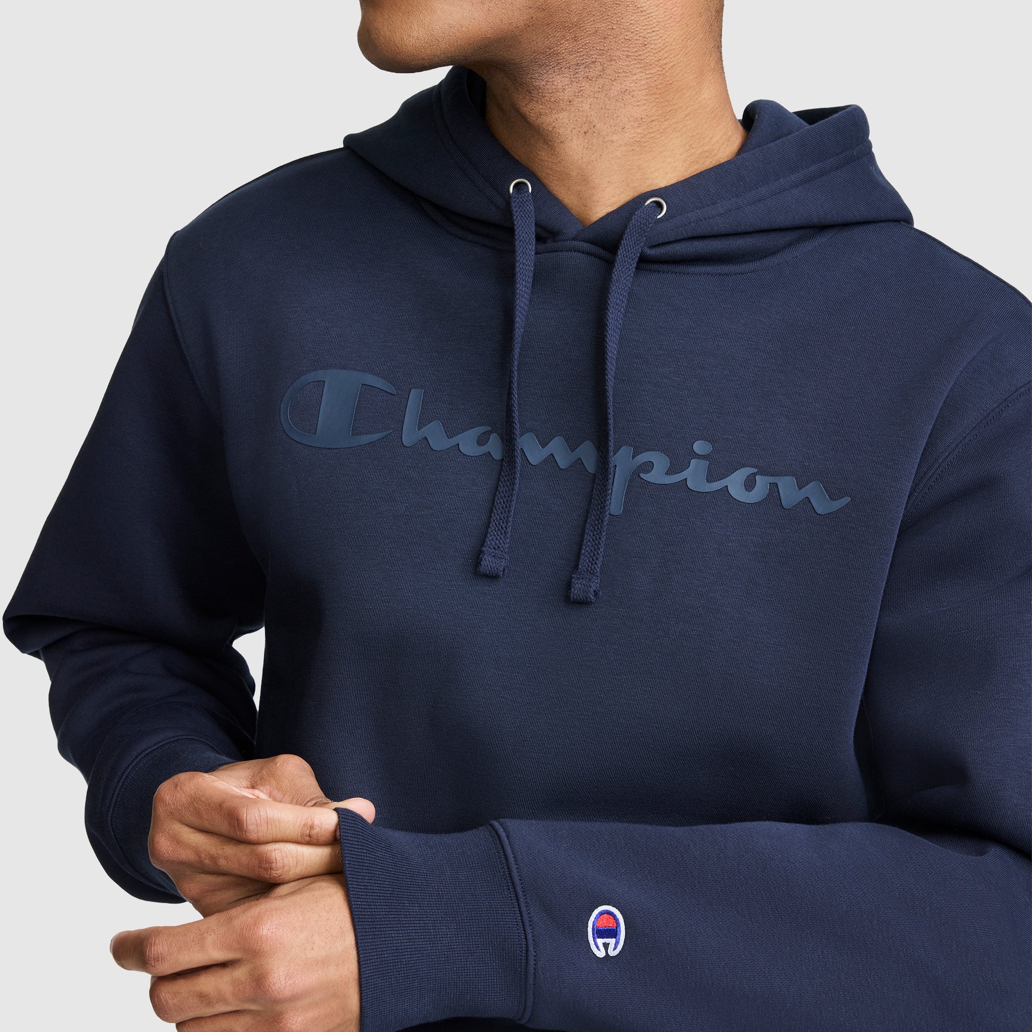 Powerblend Hoodie. Tonal Script Logo - Image 5