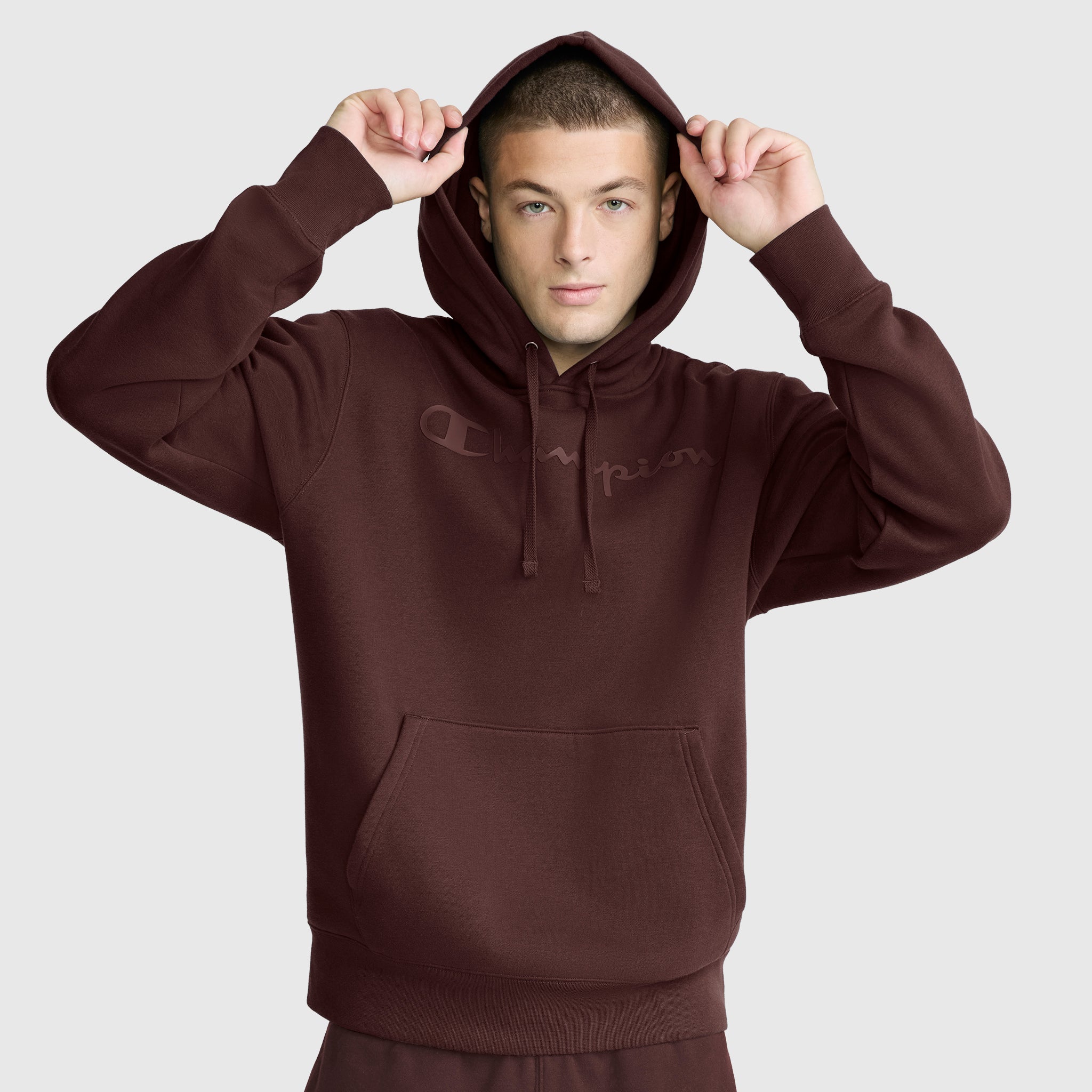 Powerblend Hoodie. Tonal Script Logo - Image 2
