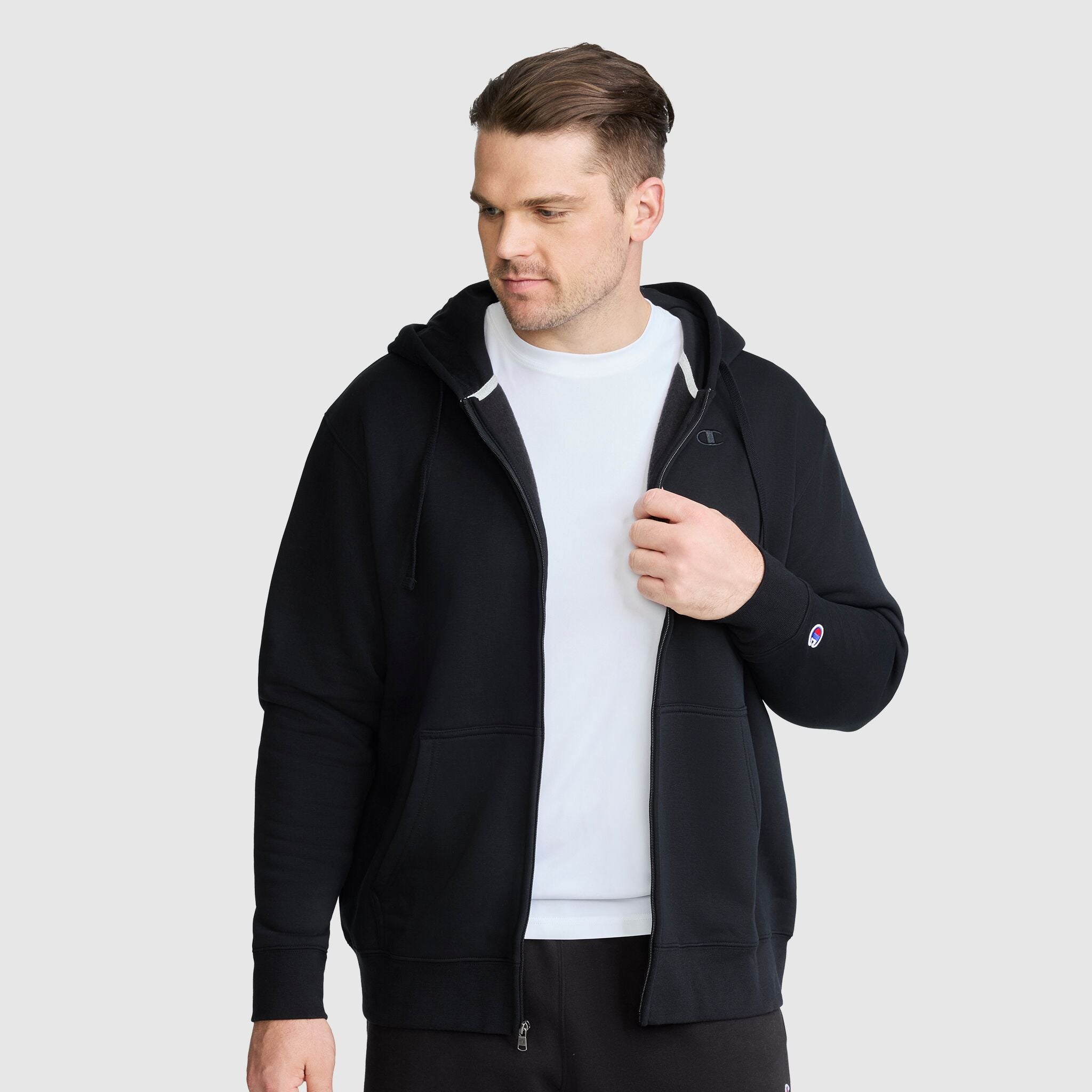 Powerblend Full-Zip Hoodie. C Logo - Big & Tall - Image 3