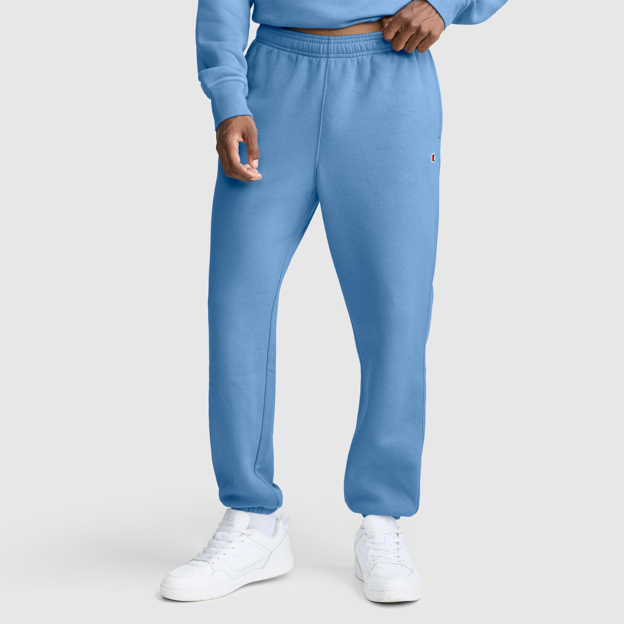 Powerblend Sweatpants. Cinched Bottom. C Logo