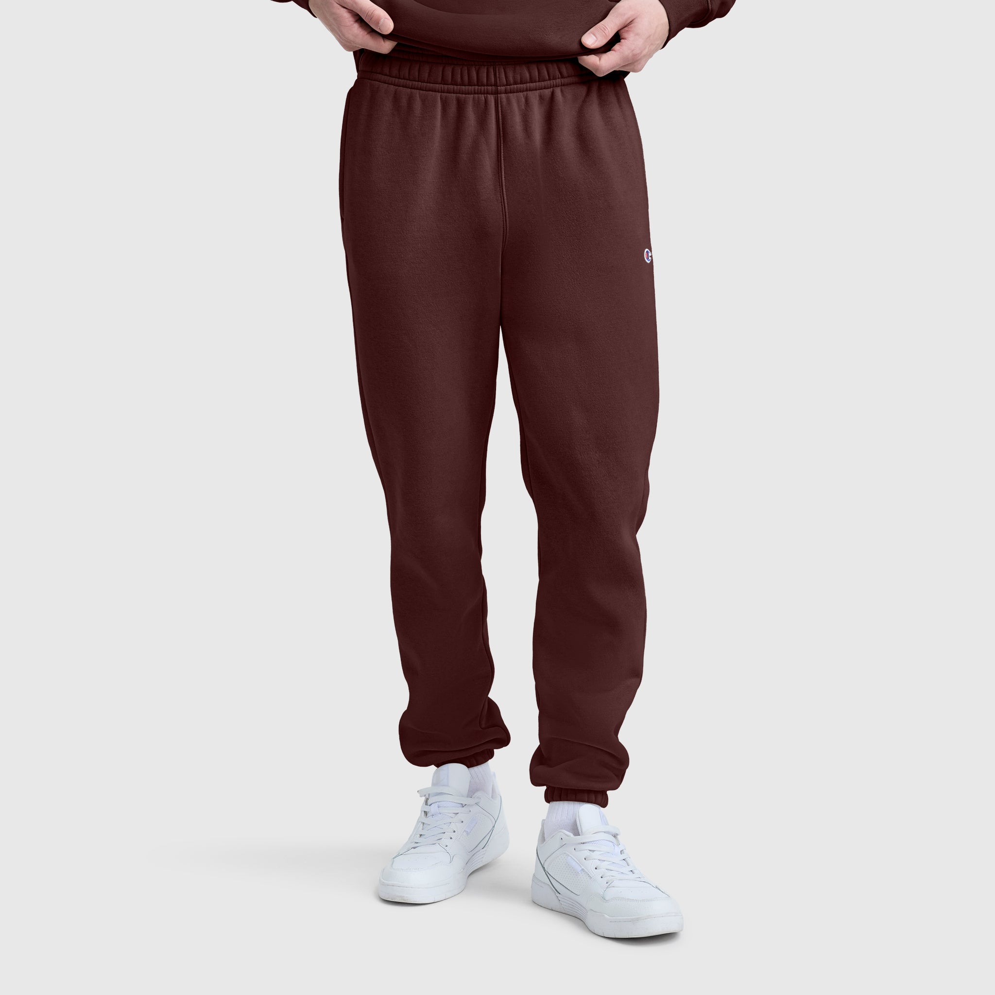 Powerblend Sweatpants. Cinched Bottom. C Logo