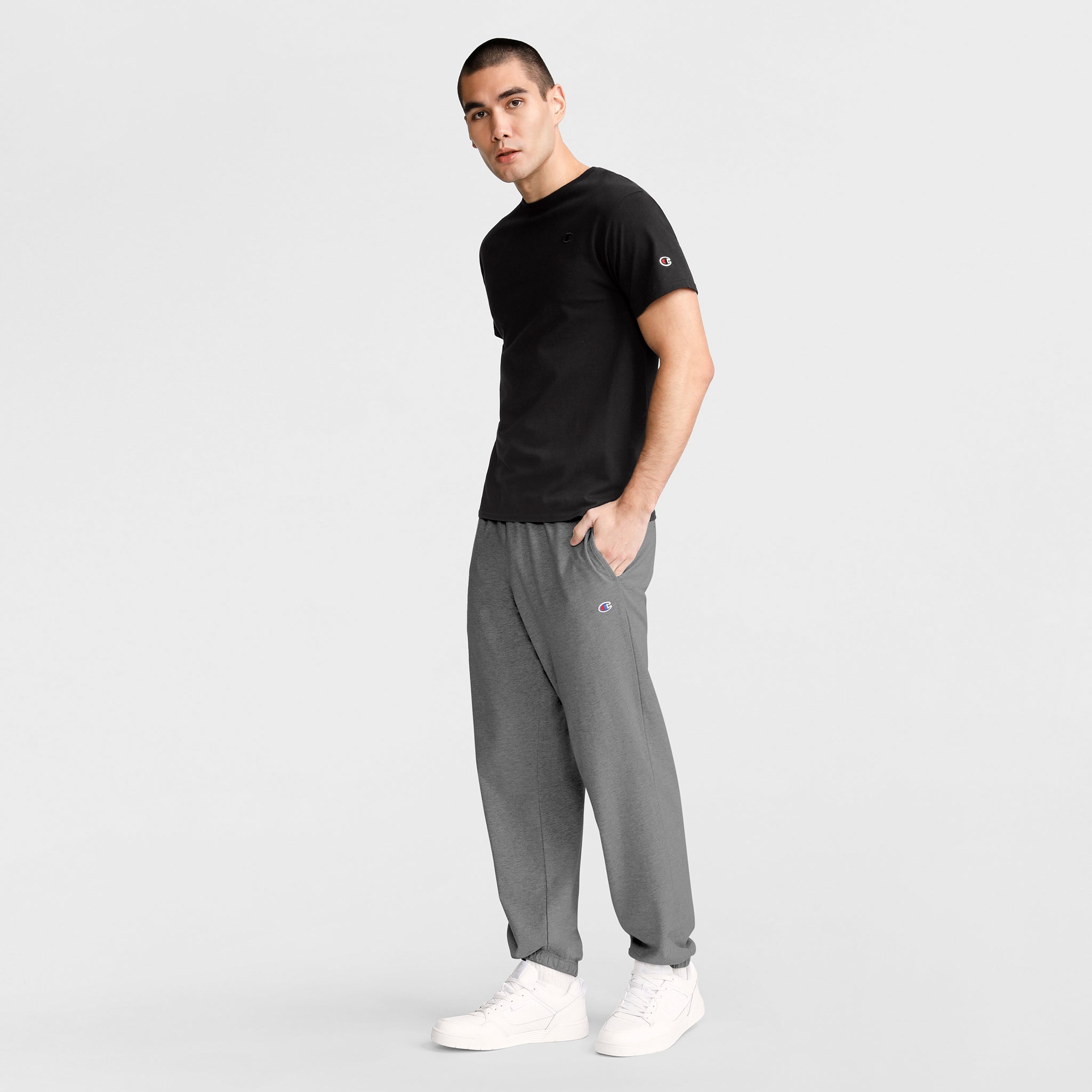 Lightweight Lounge Pants. Cinched Hem. C Logo - Image 5