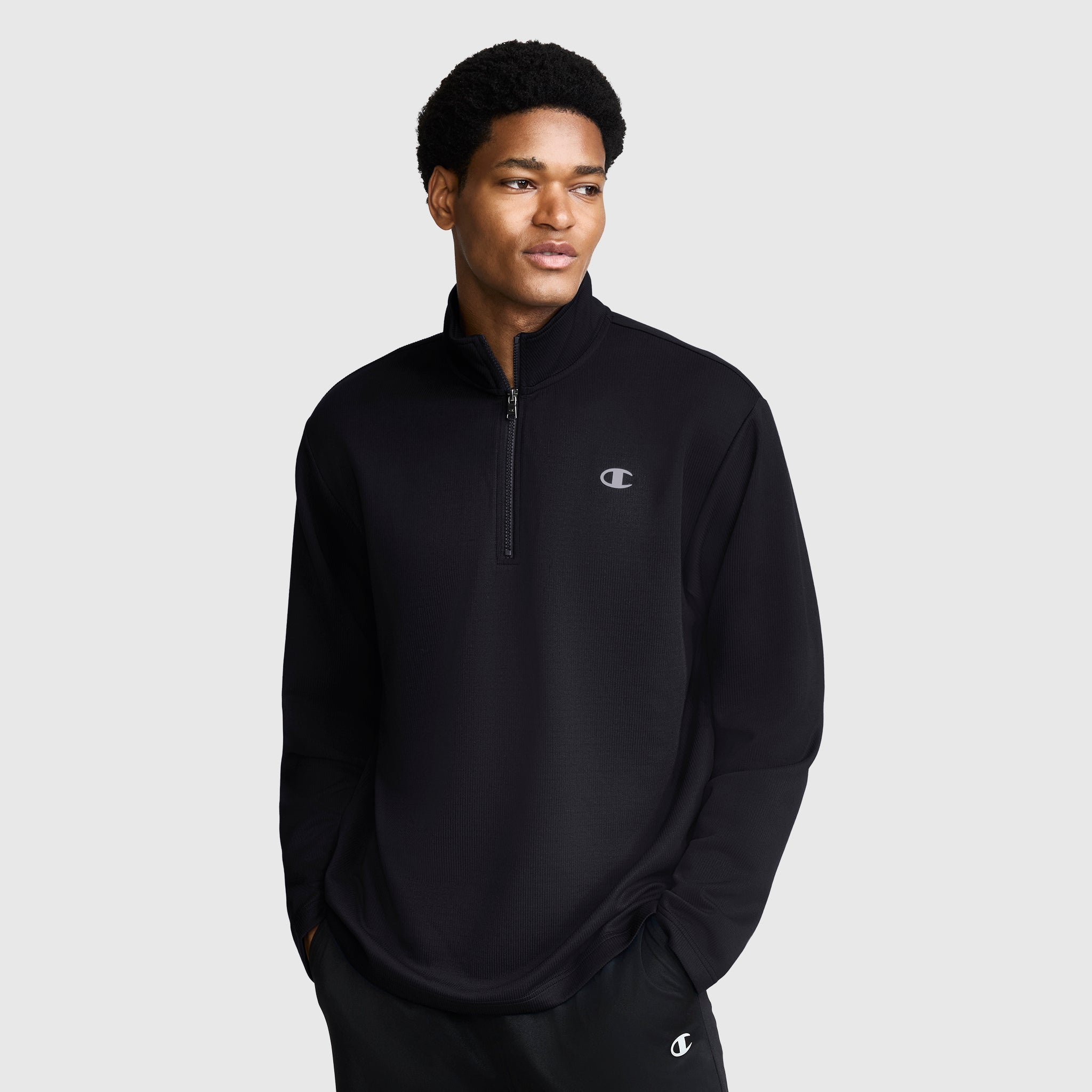 Sport Long Sleeve 1/4 Zip Mockneck. C Logo - Image 2