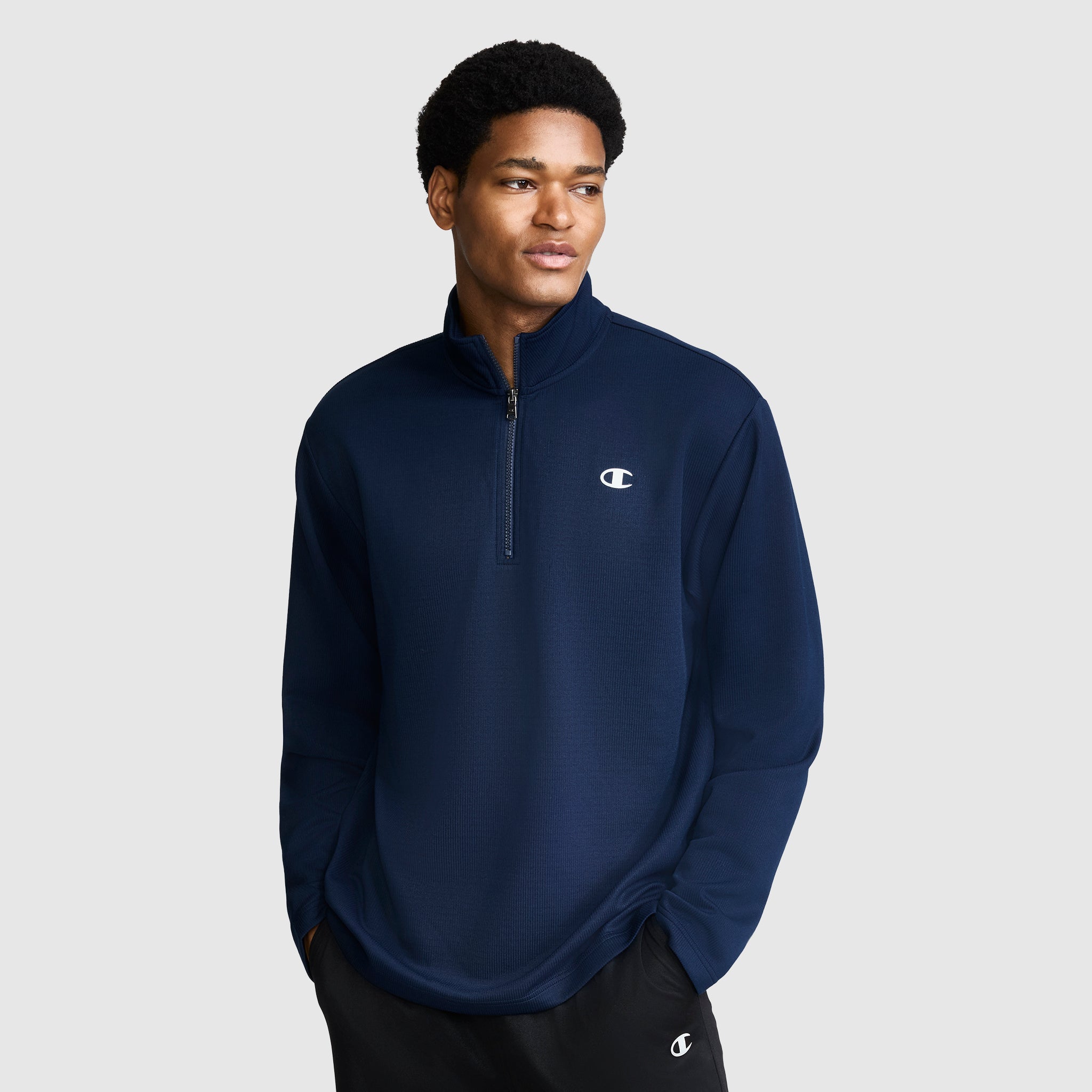Sport Long Sleeve 1/4 Zip Mockneck. C Logo - Image 2