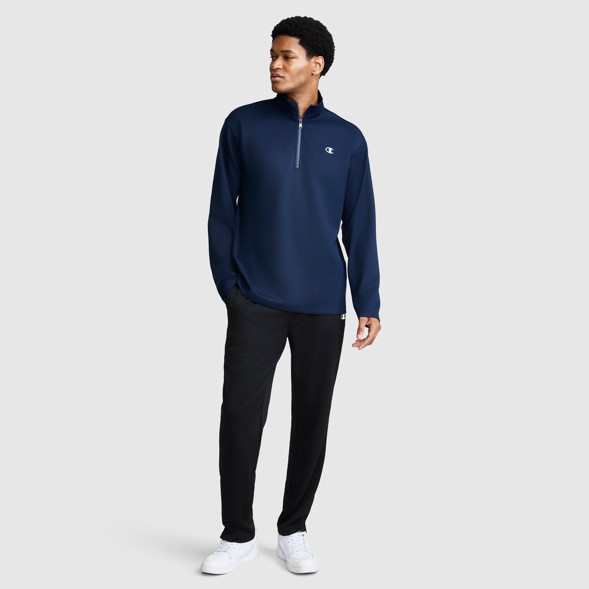 Sport Long Sleeve 1/4 Zip Mockneck. C Logo - Image 5