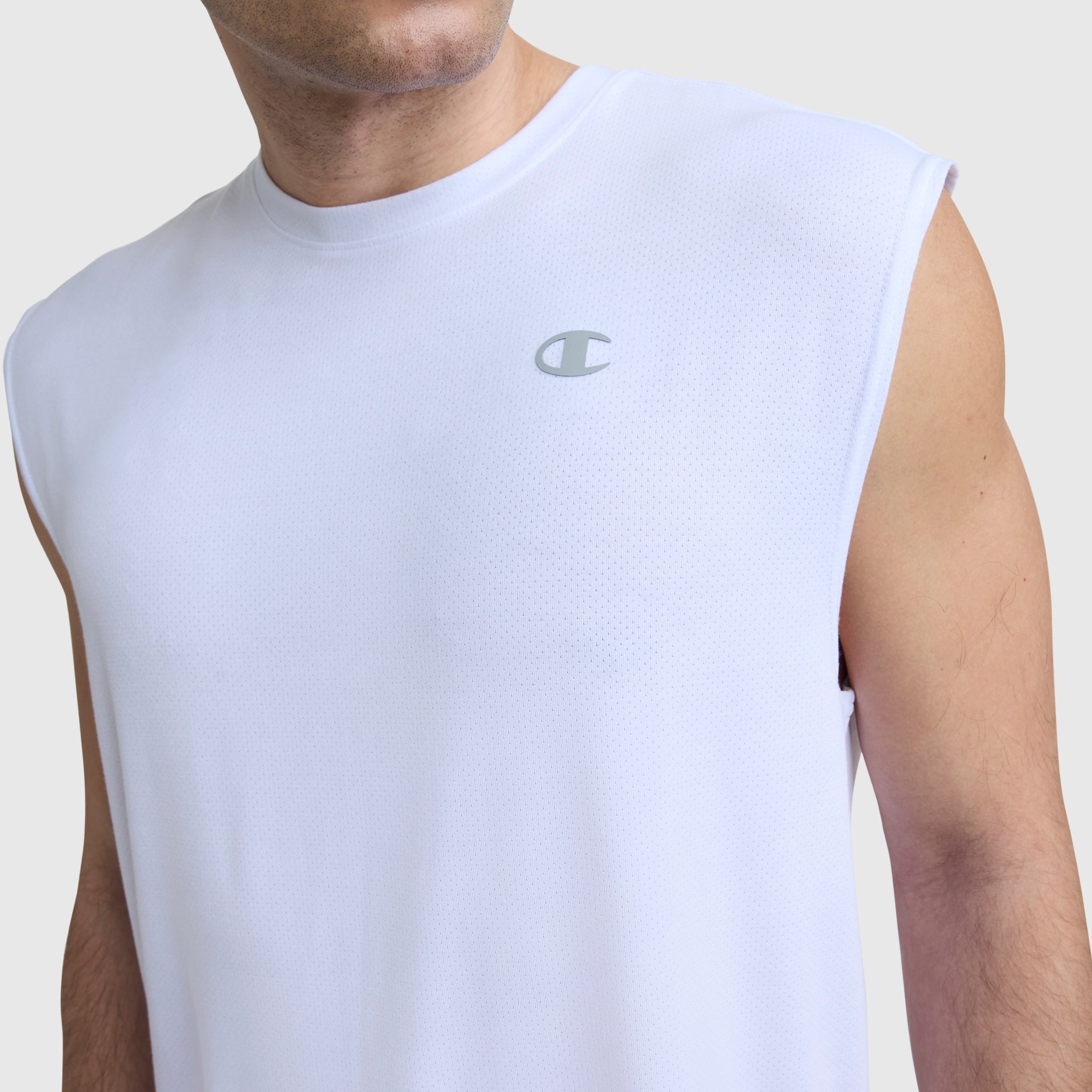 Sport Crewneck Muscle Tee. Script Logo - Image 4