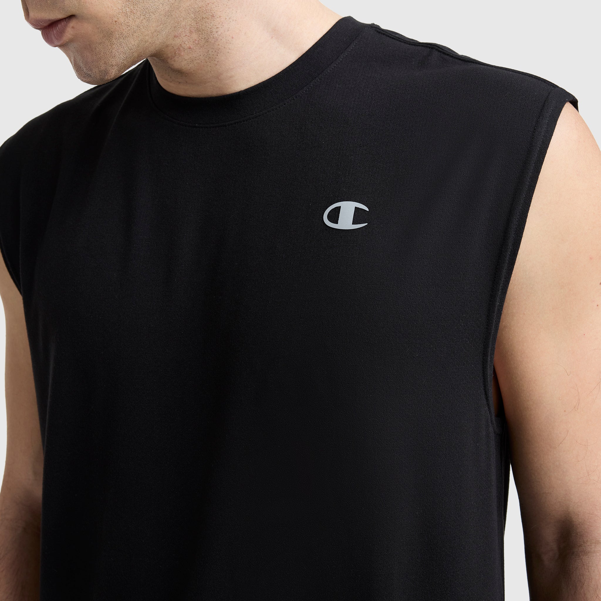 Sport Crewneck Muscle Tee. Script Logo - Image 4