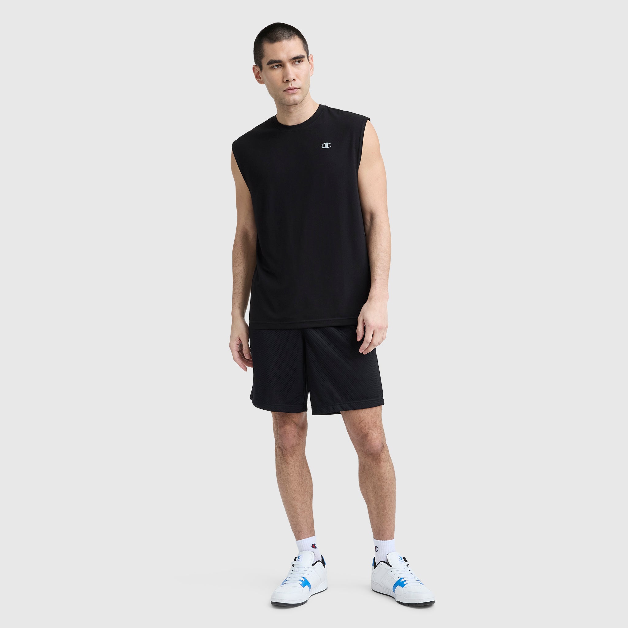 Sport Crewneck Muscle Tee. Script Logo - Image 5