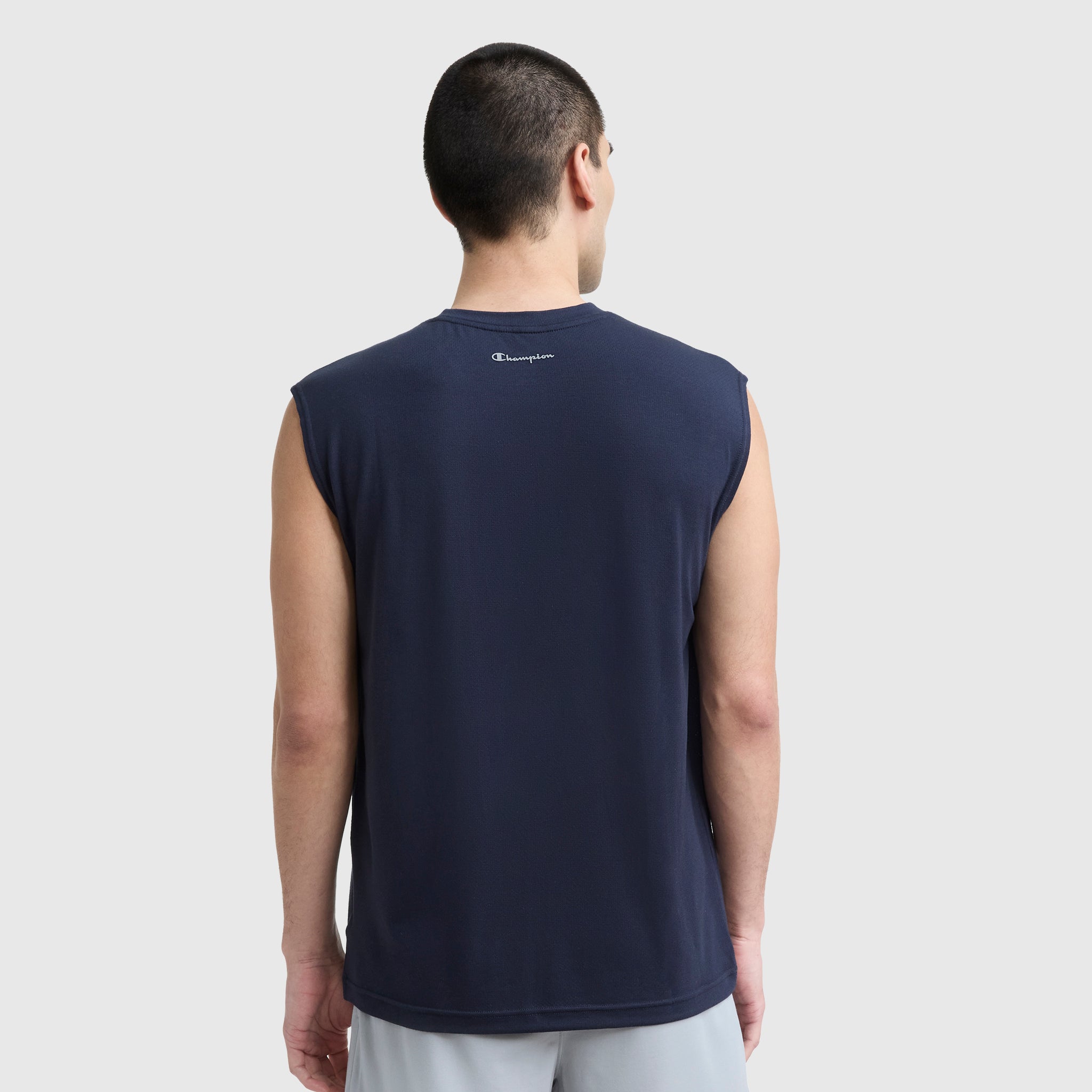 Sport Crewneck Muscle Tee. Script Logo - Image 2