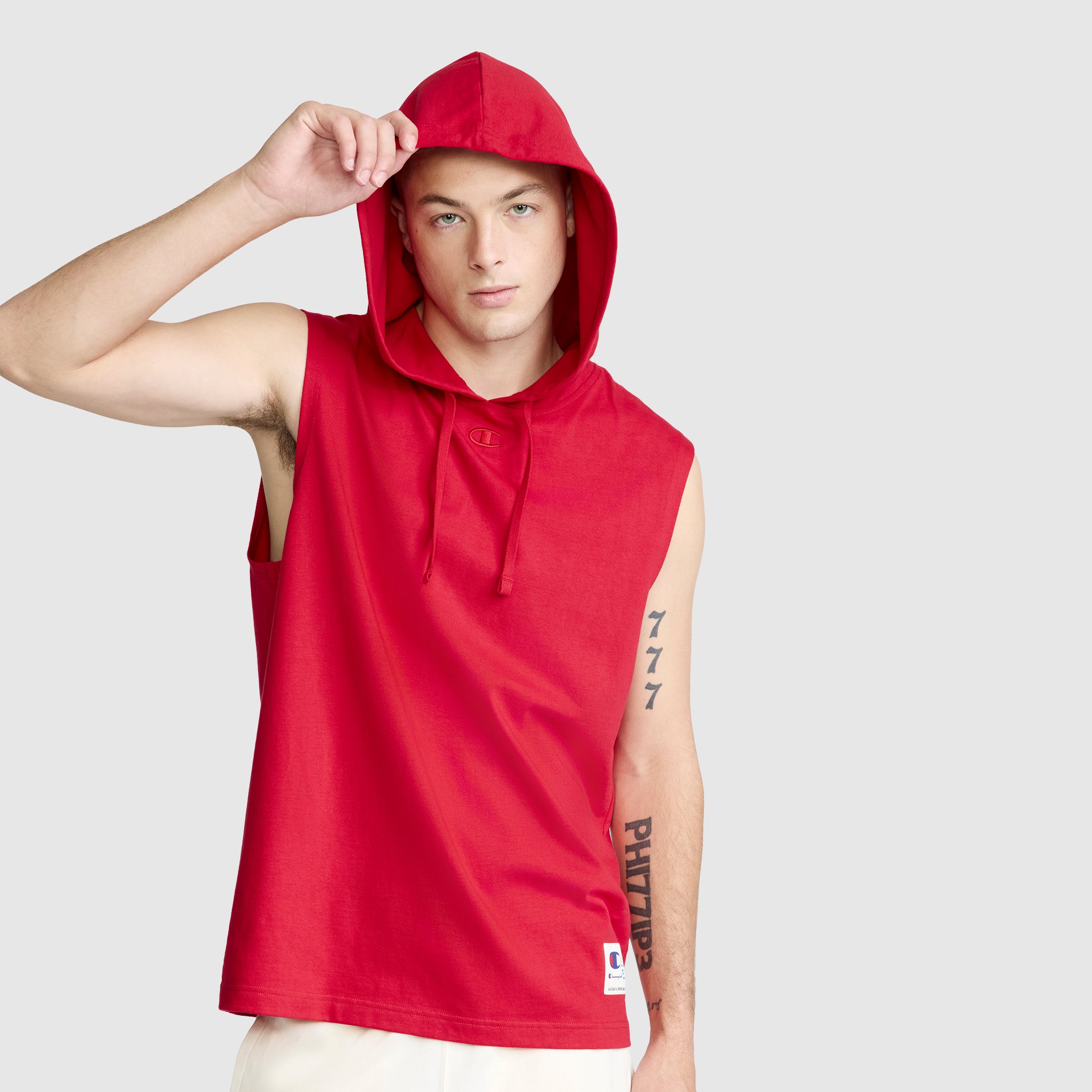 Jersey Sleeveless Hoodie. C Logo - Image 2