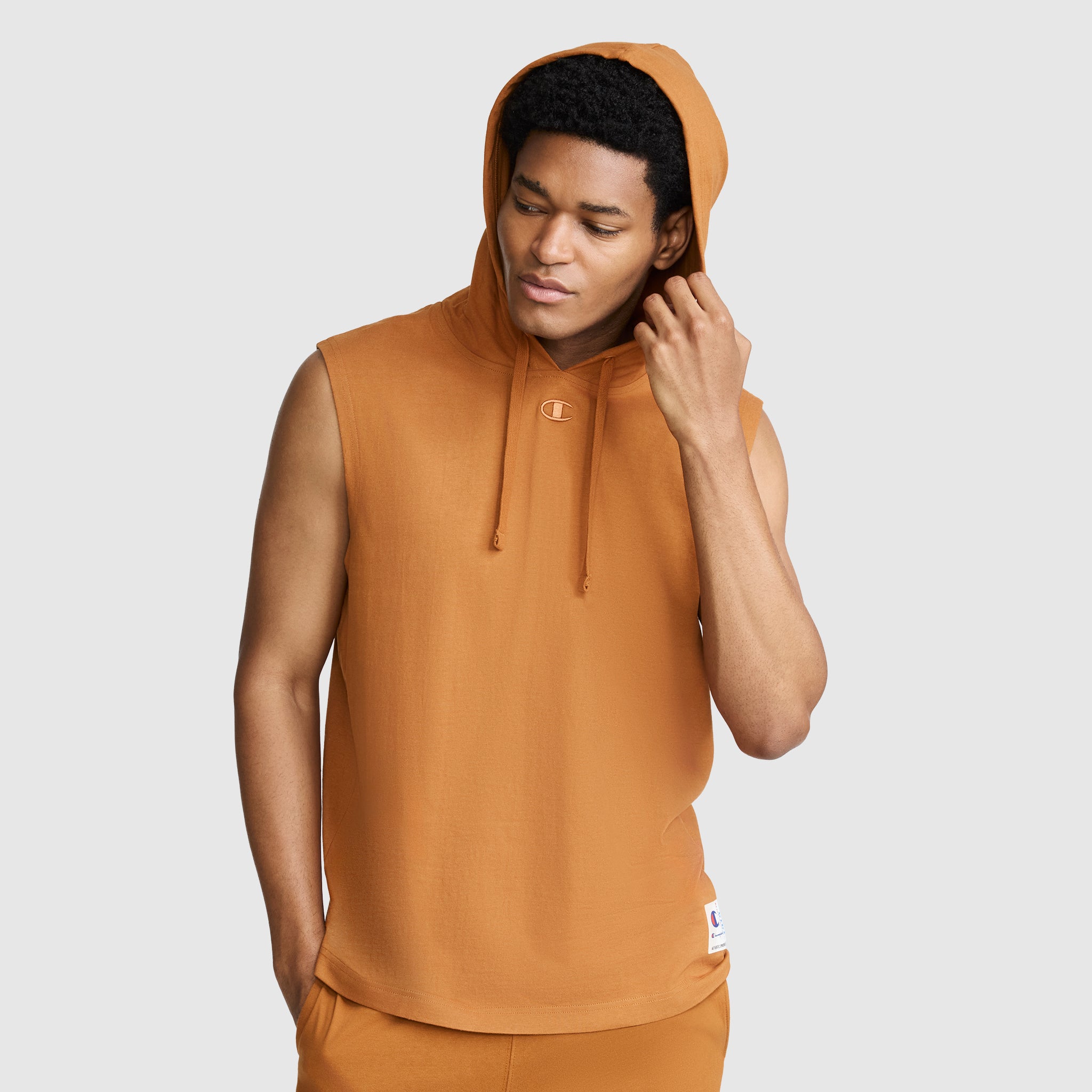 Jersey Sleeveless Hoodie. C Logo - Image 2