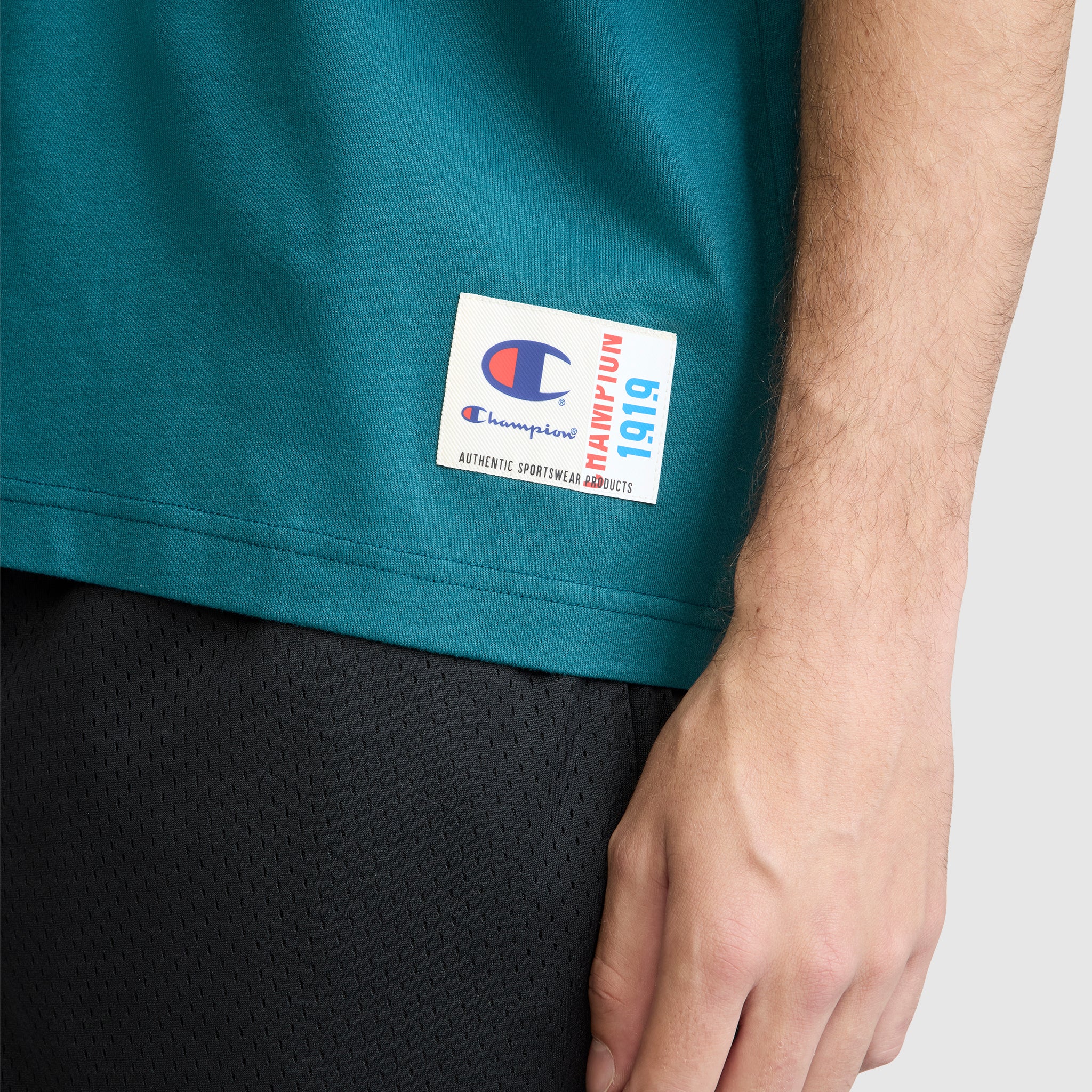 Short Sleeve Boxy T-Shirt. Embroidered Script Logo - Image 3