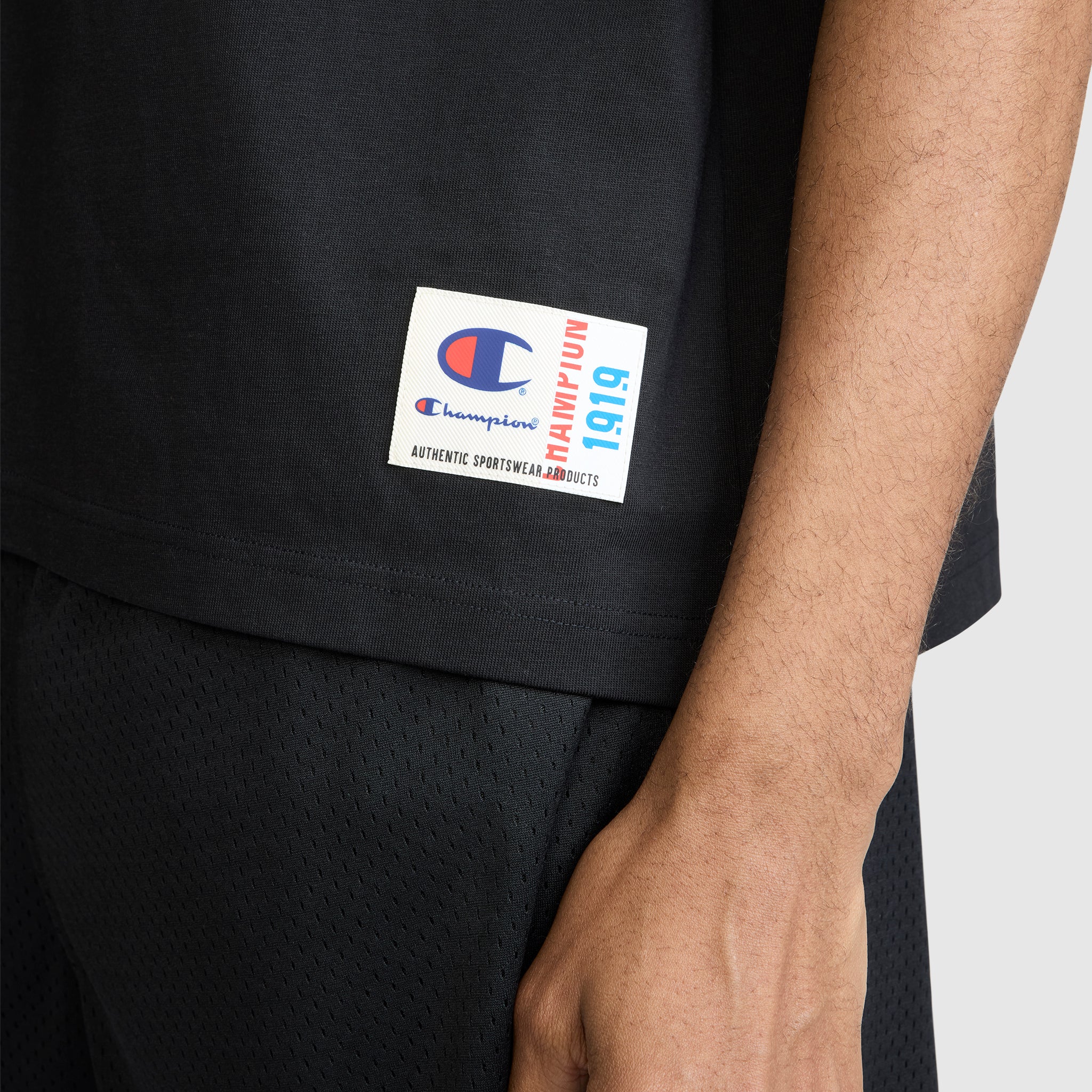 Short Sleeve Boxy T-Shirt. Embroidered Script Logo - Image 3