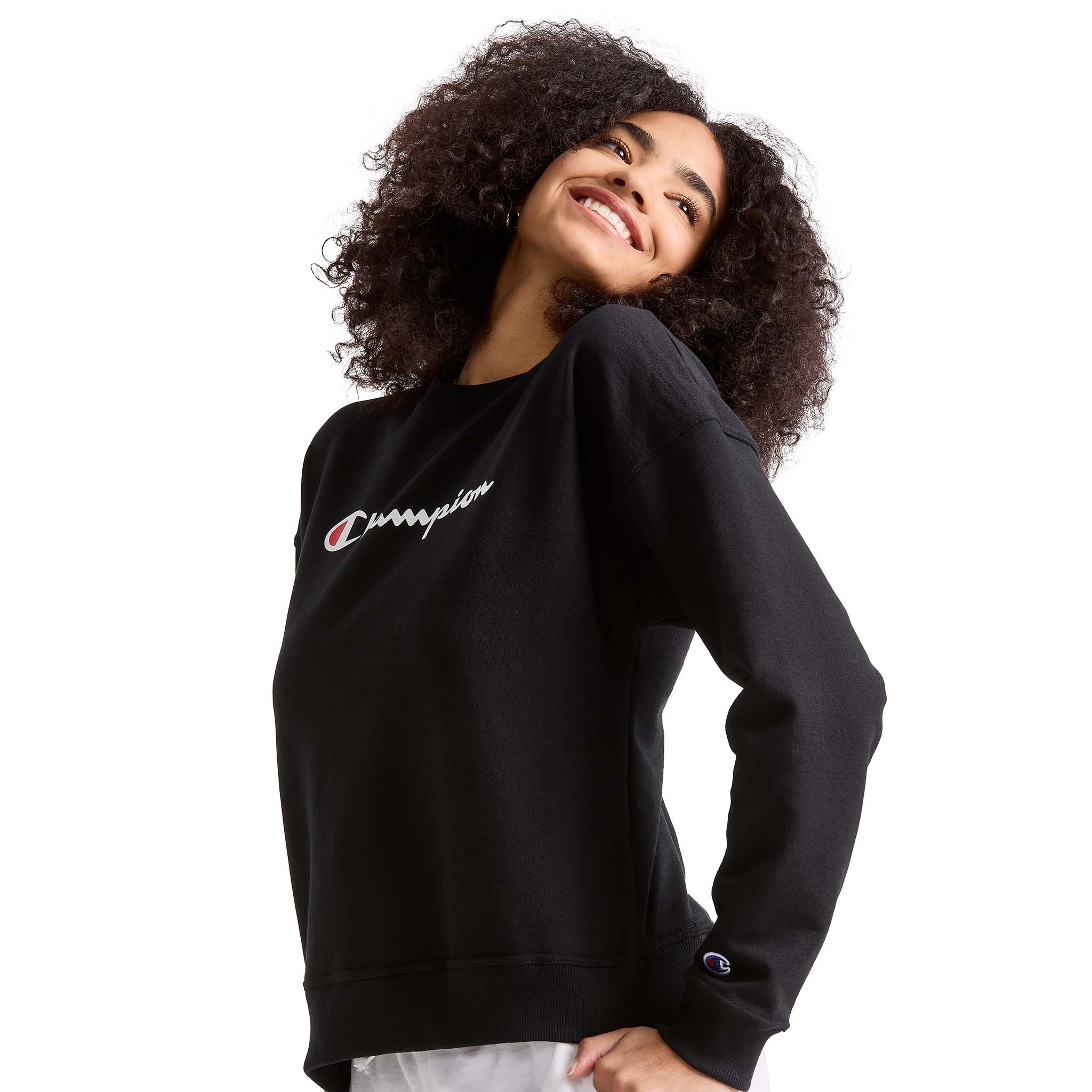 Powerblend Crewneck Sweatshirt. Script Logo - Image 2