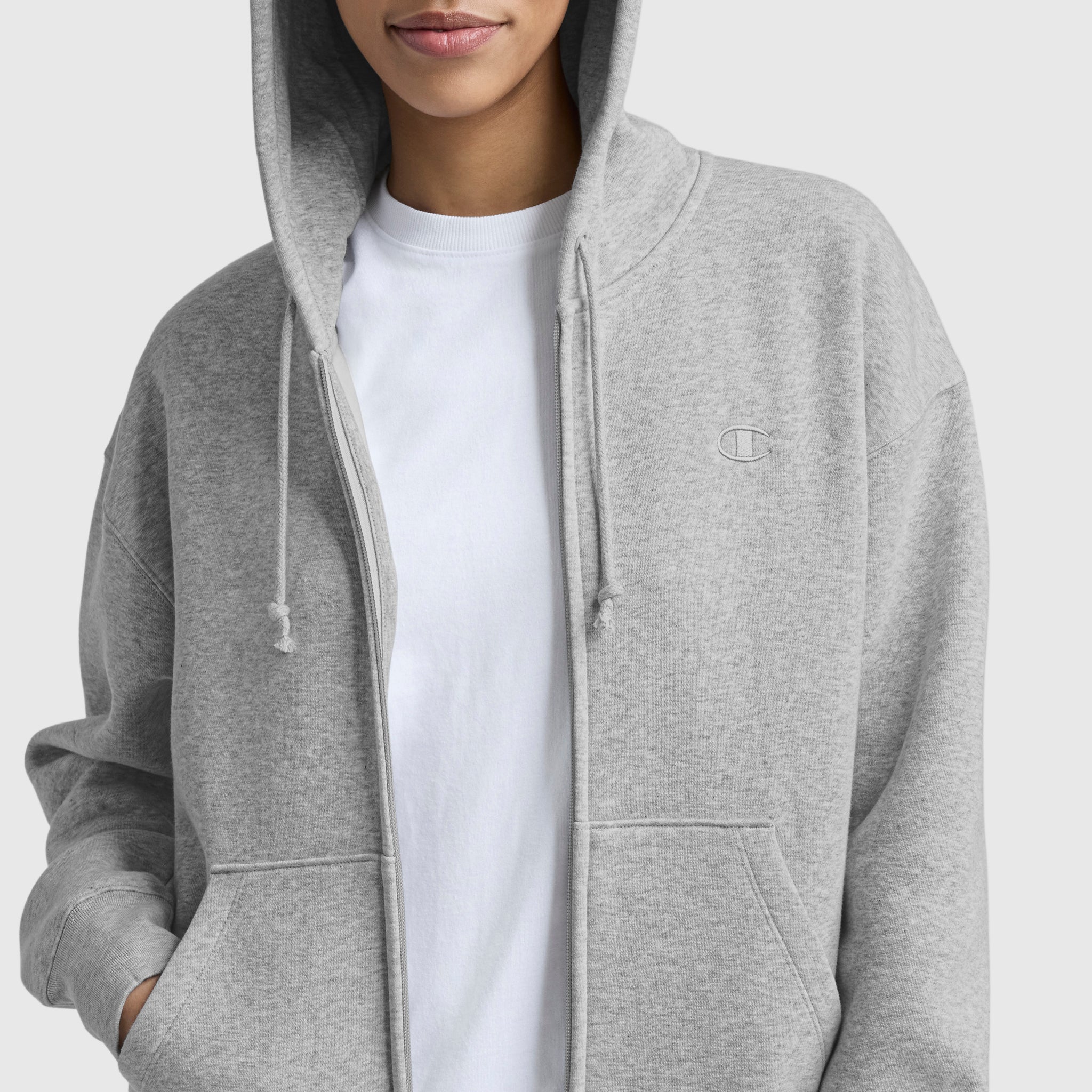 Powerblend Fleece Zip-Up Hoodie. C Logo - Image 4