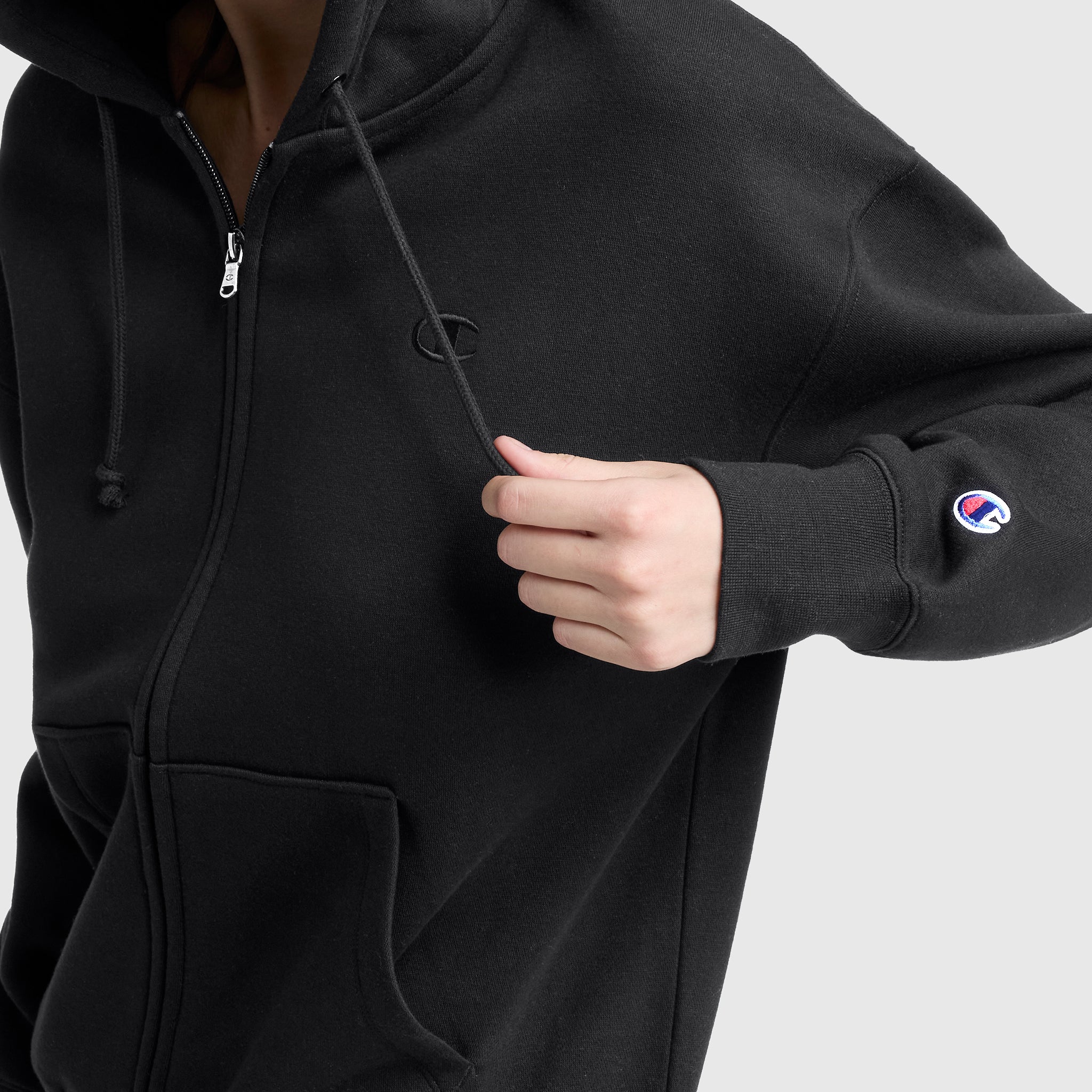 Powerblend Fleece Zip-Up Hoodie. C Logo - Image 3
