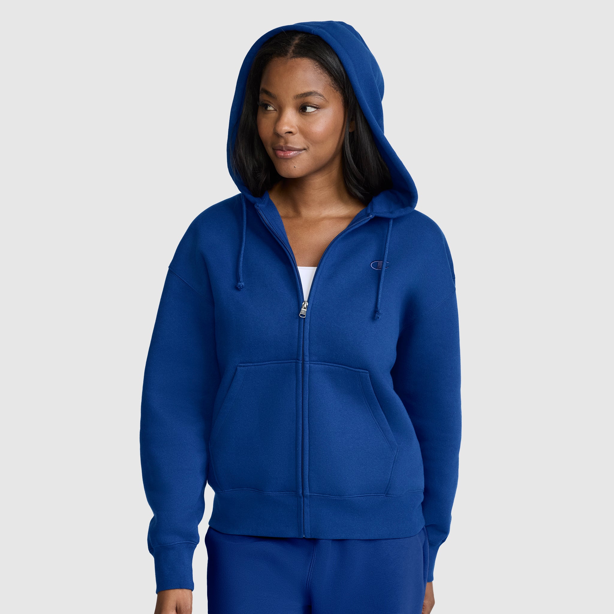 Powerblend Fleece Zip-Up Hoodie. C Logo - Image 2