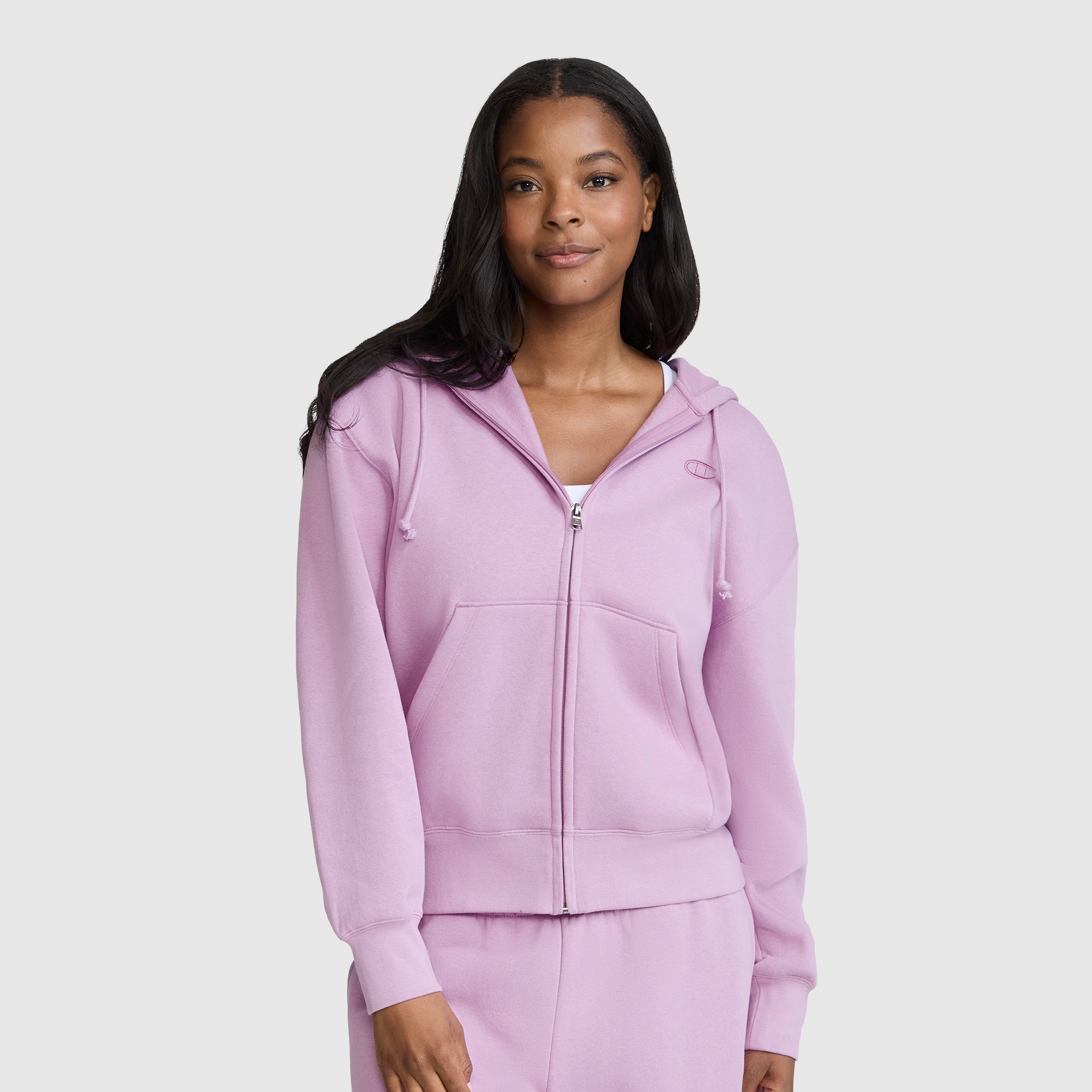 Powerblend Fleece Zip-Up Hoodie. C Logo