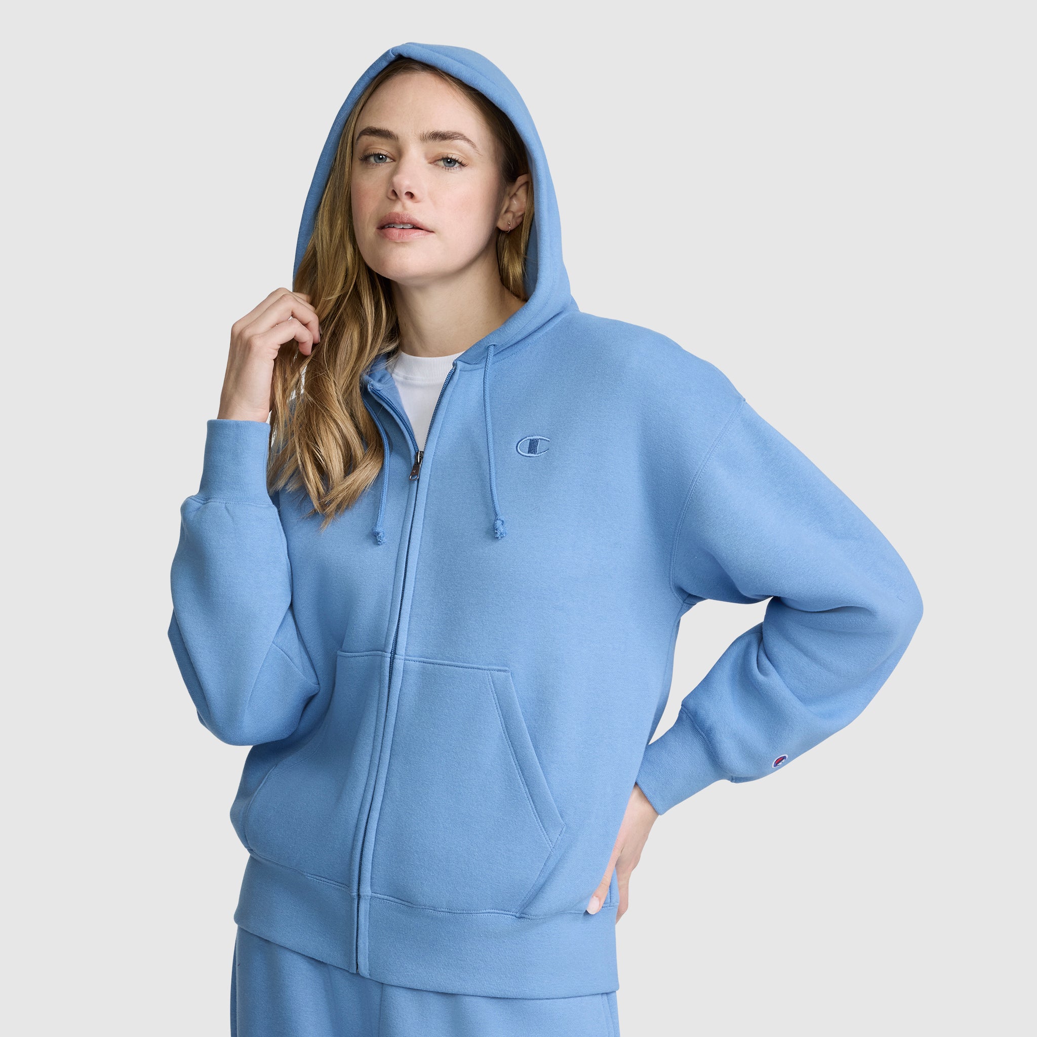 Powerblend Fleece Zip-Up Hoodie. C Logo - Image 2