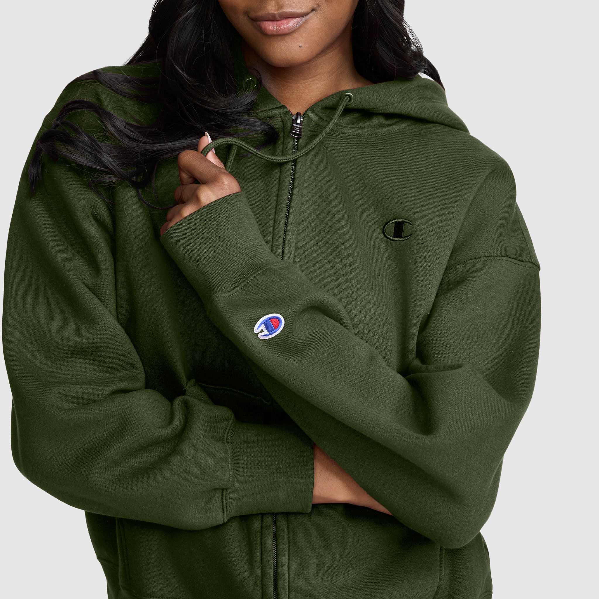 Powerblend Fleece Zip-Up Hoodie. C Logo - Image 5