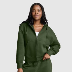 Powerblend Fleece Zip-Up Hoodie. C Logo