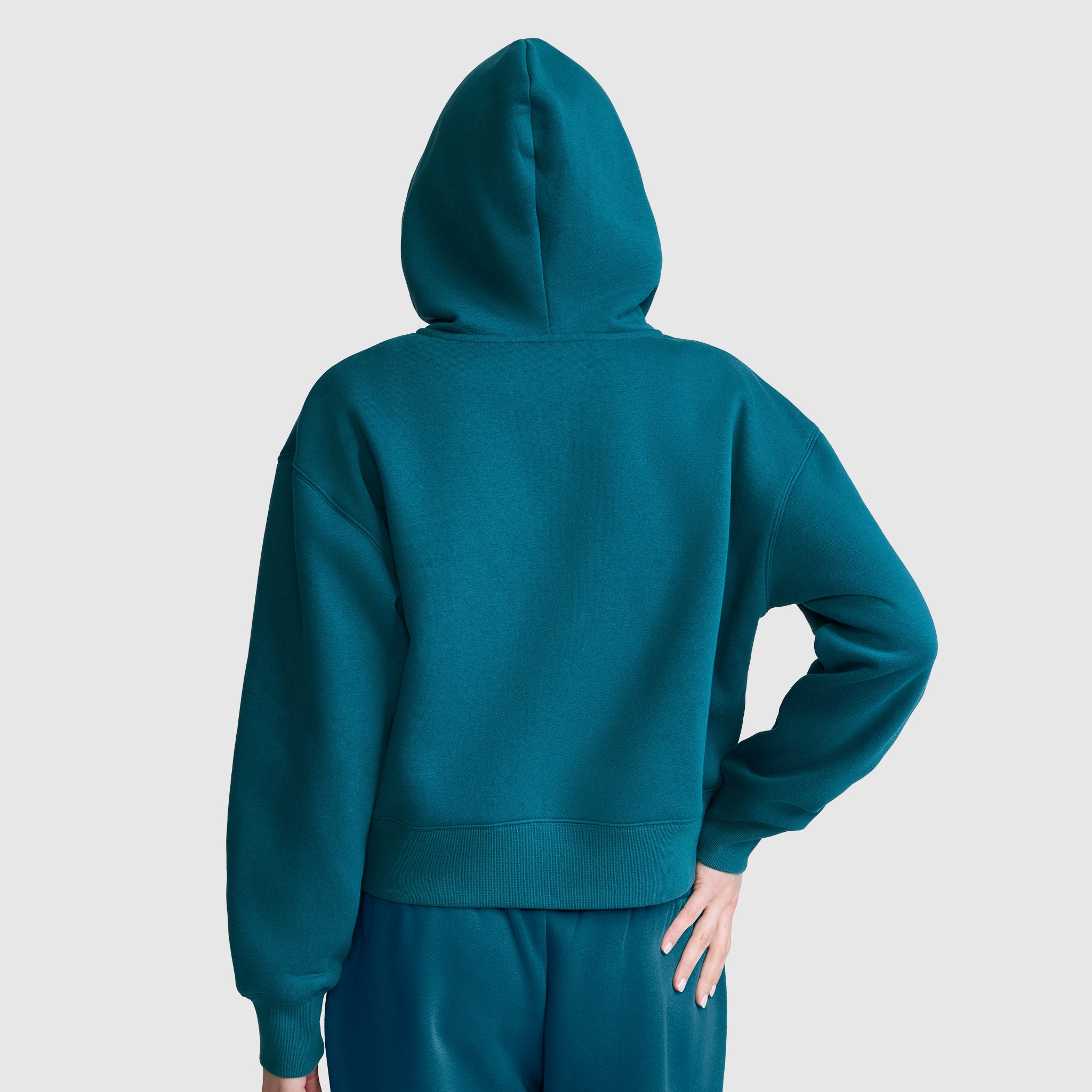 Cropped Zip-Up Hoodie - Image 4