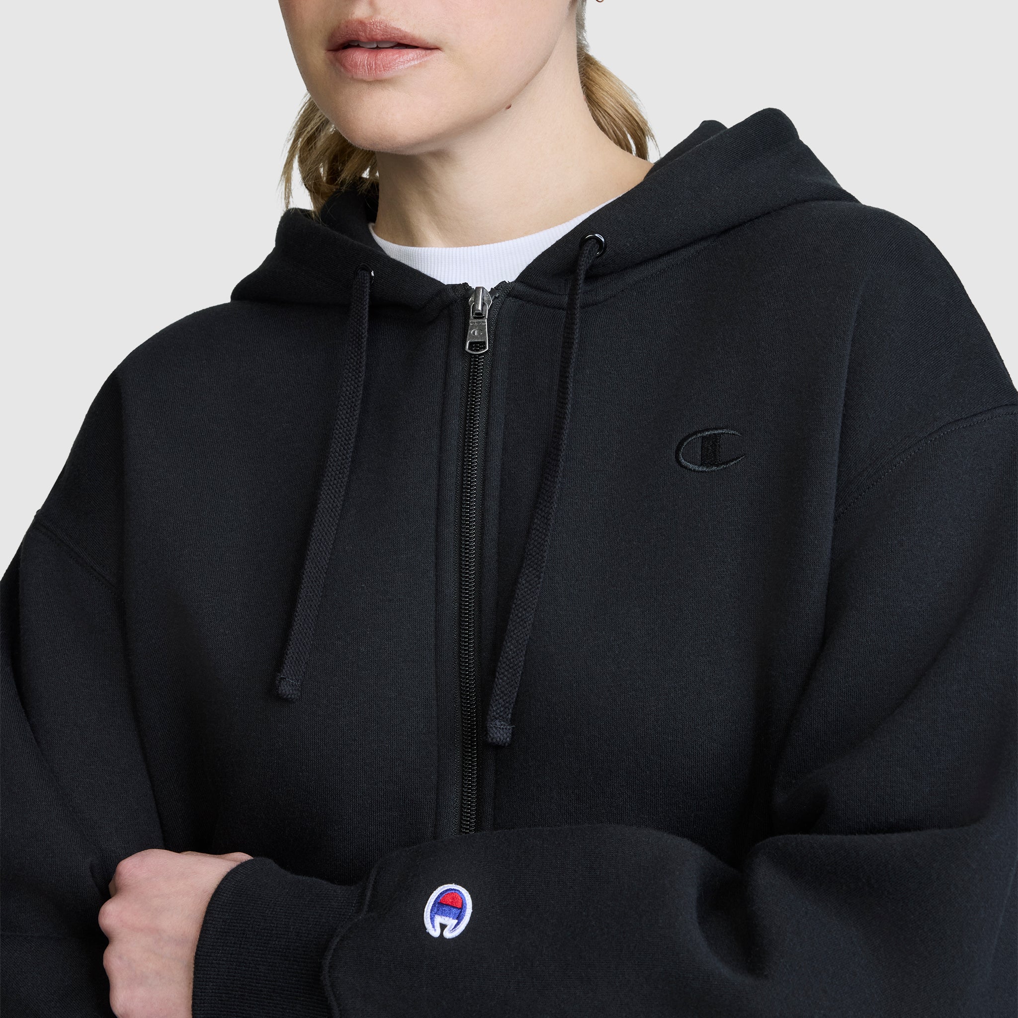 Cropped Zip-Up Hoodie - Image 5