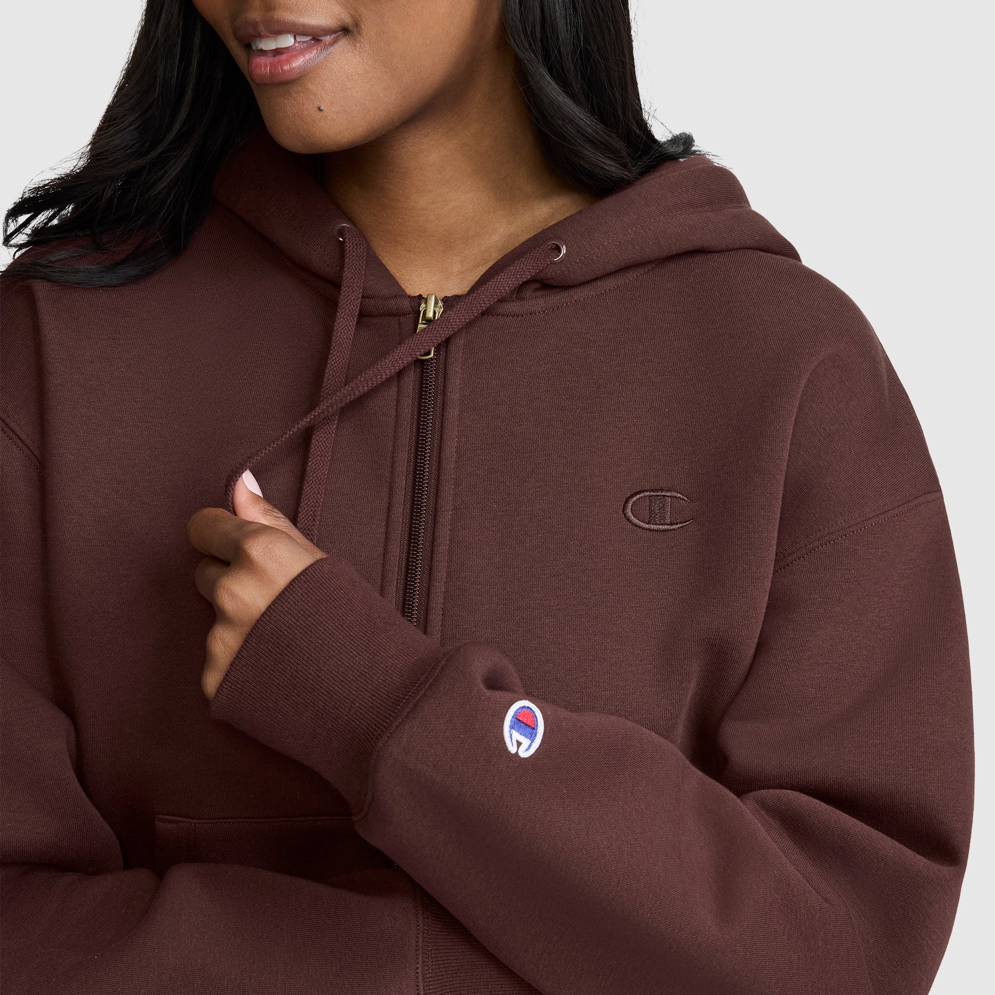 Cropped Zip-Up Hoodie - Image 5