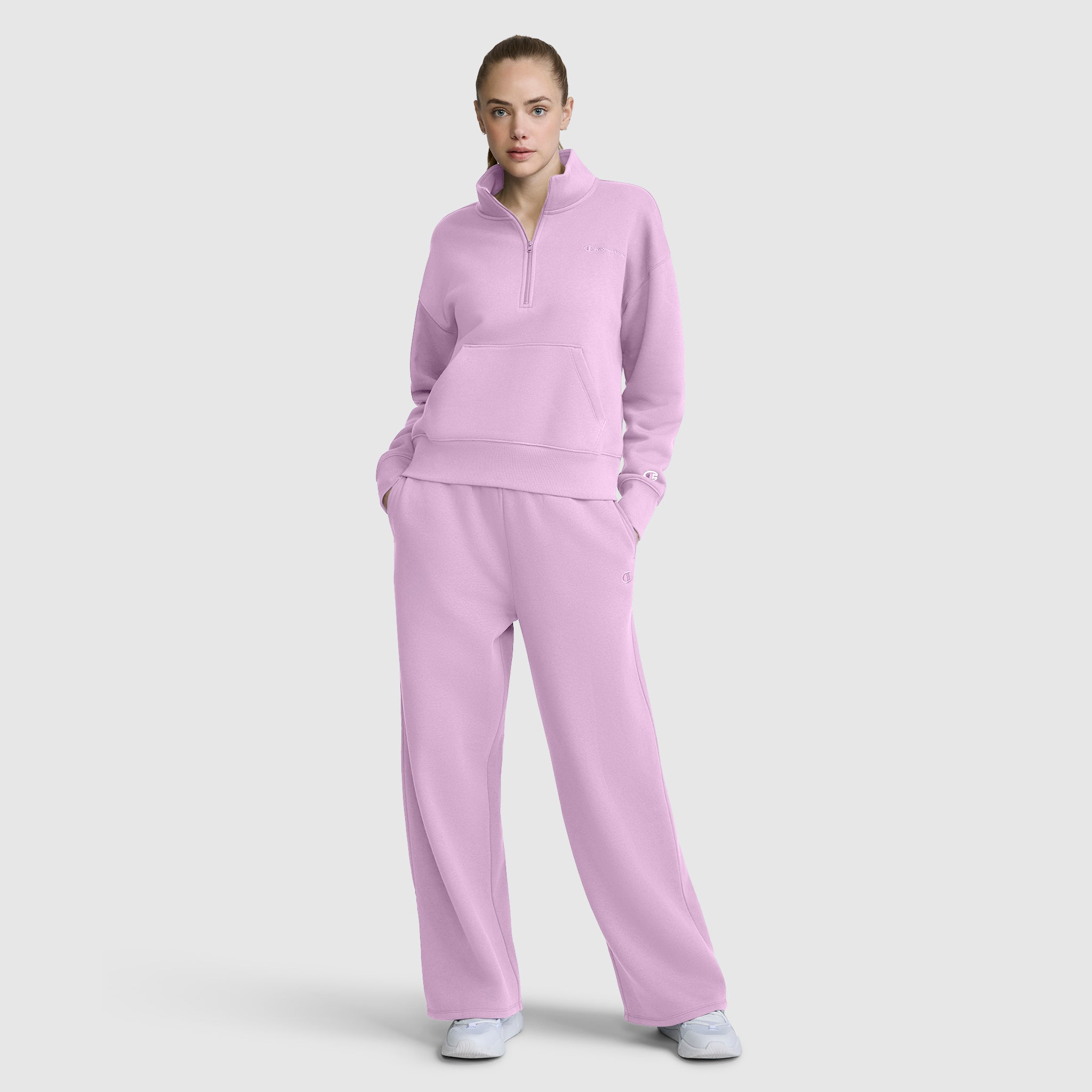 Wide Leg Fleece Sweatpants. C Logo - Image 5