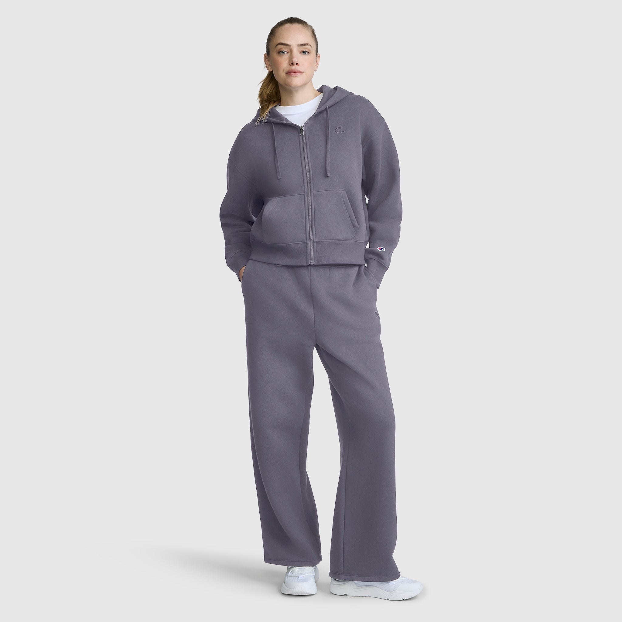 Wide Leg Fleece Sweatpants. C Logo - Image 5
