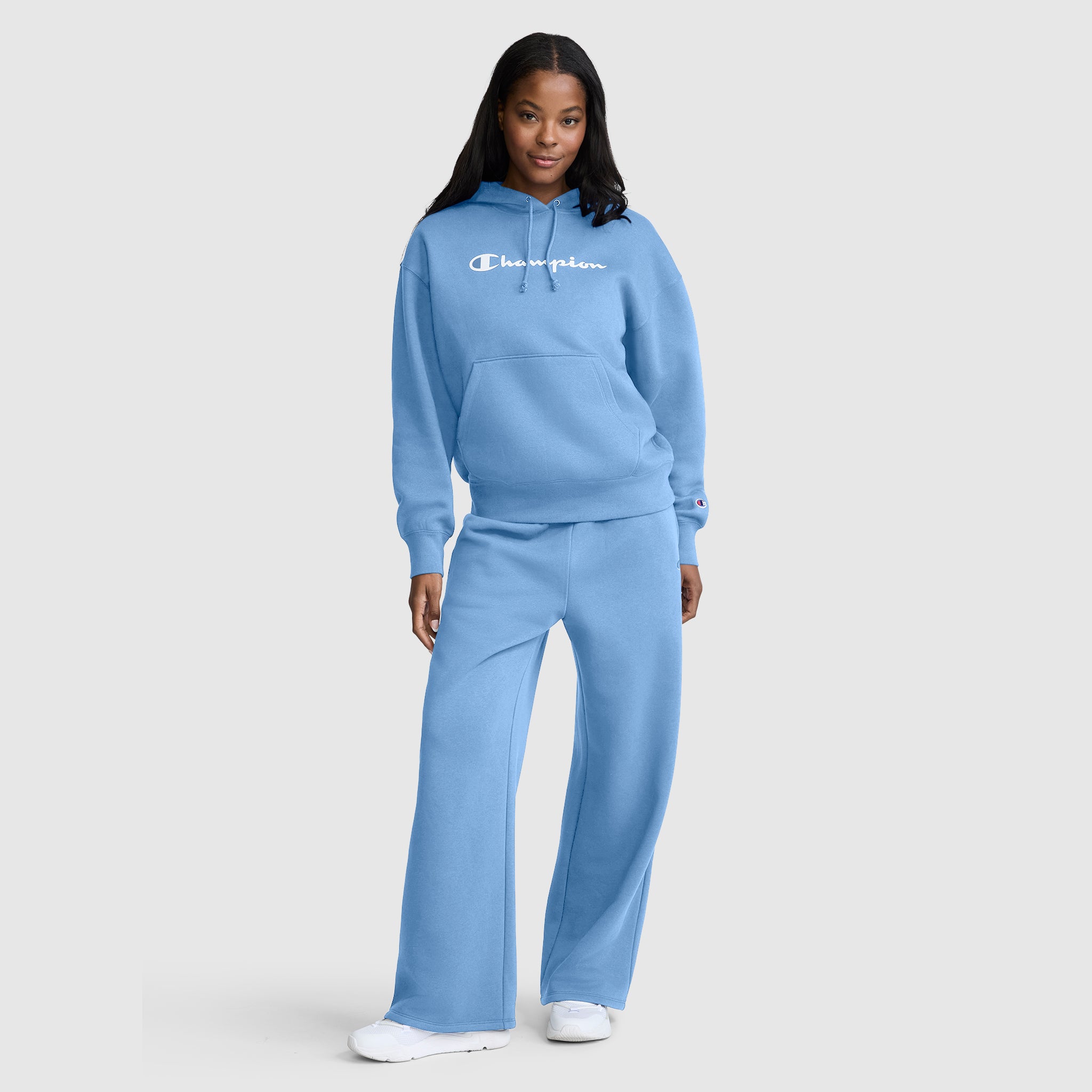 Wide Leg Fleece Sweatpants. C Logo - Image 5