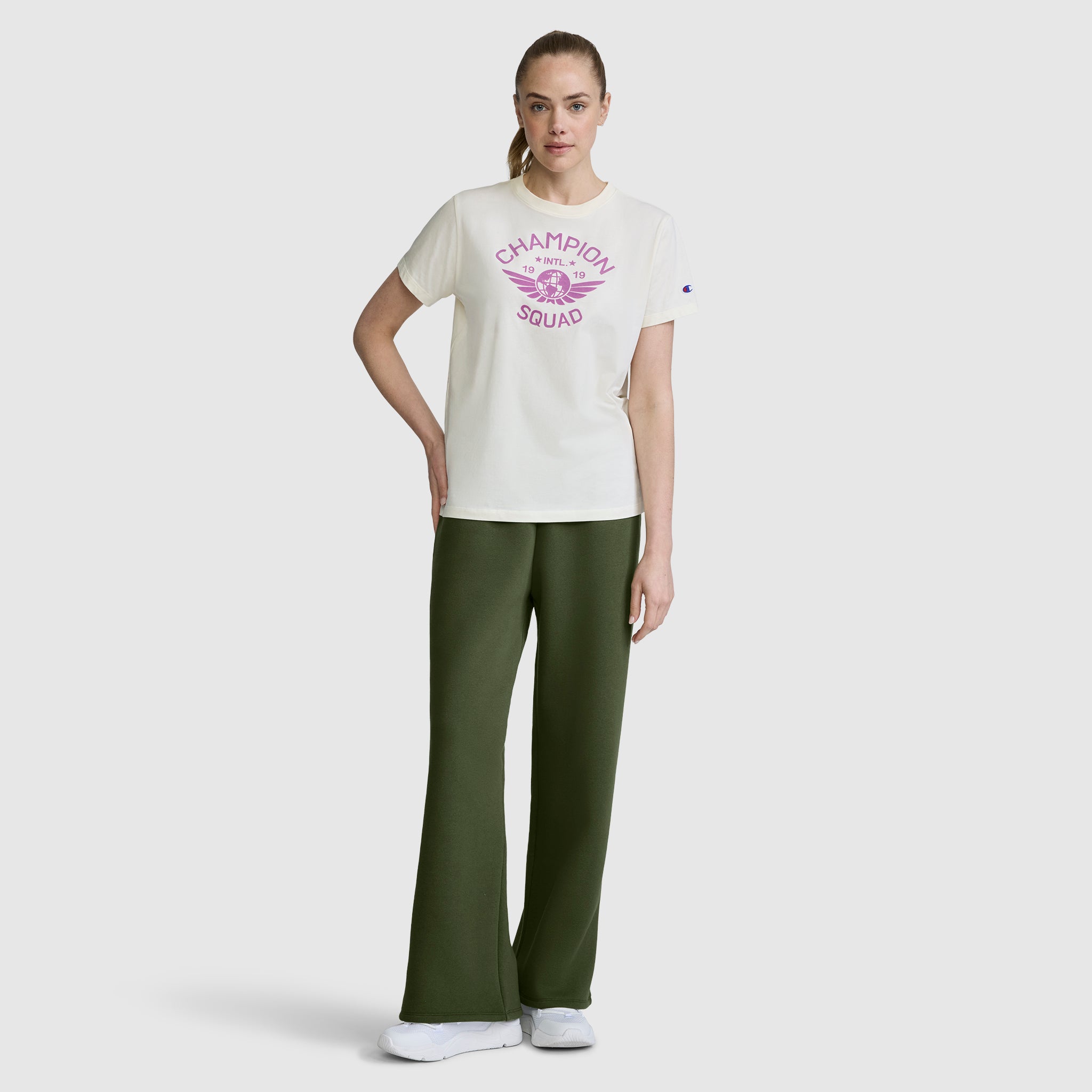 Wide Leg Fleece Sweatpants. C Logo - Image 5