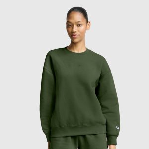 Powerblend Crewneck Sweatshirt. Embroidered Script Logo