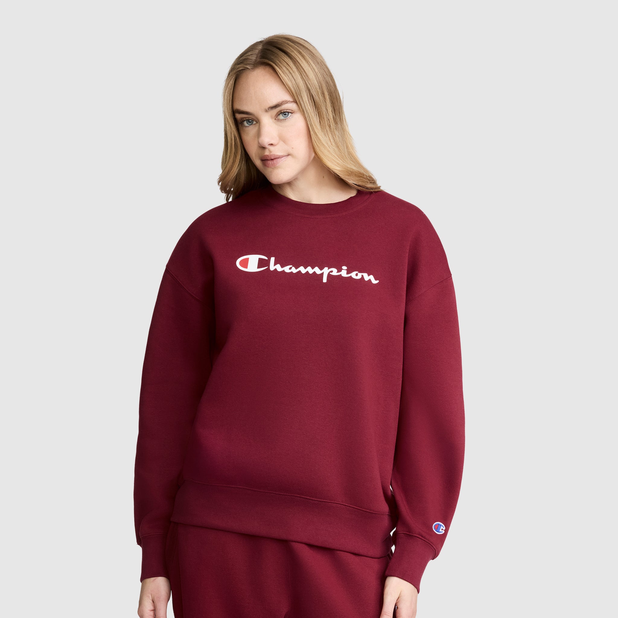 Powerblend Crewneck Sweatshirt. Script Logo