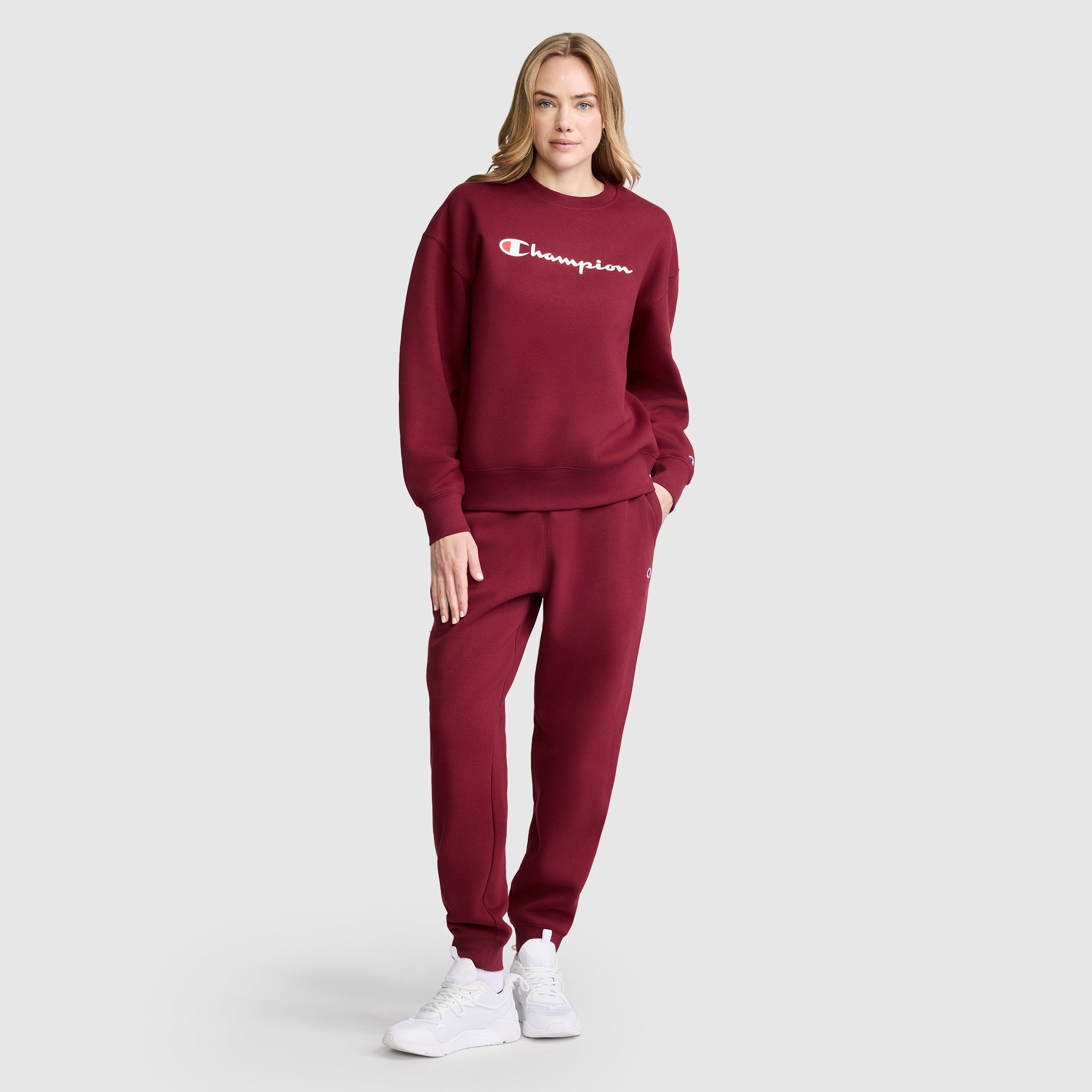 Powerblend Crewneck Sweatshirt. Script Logo - Image 4