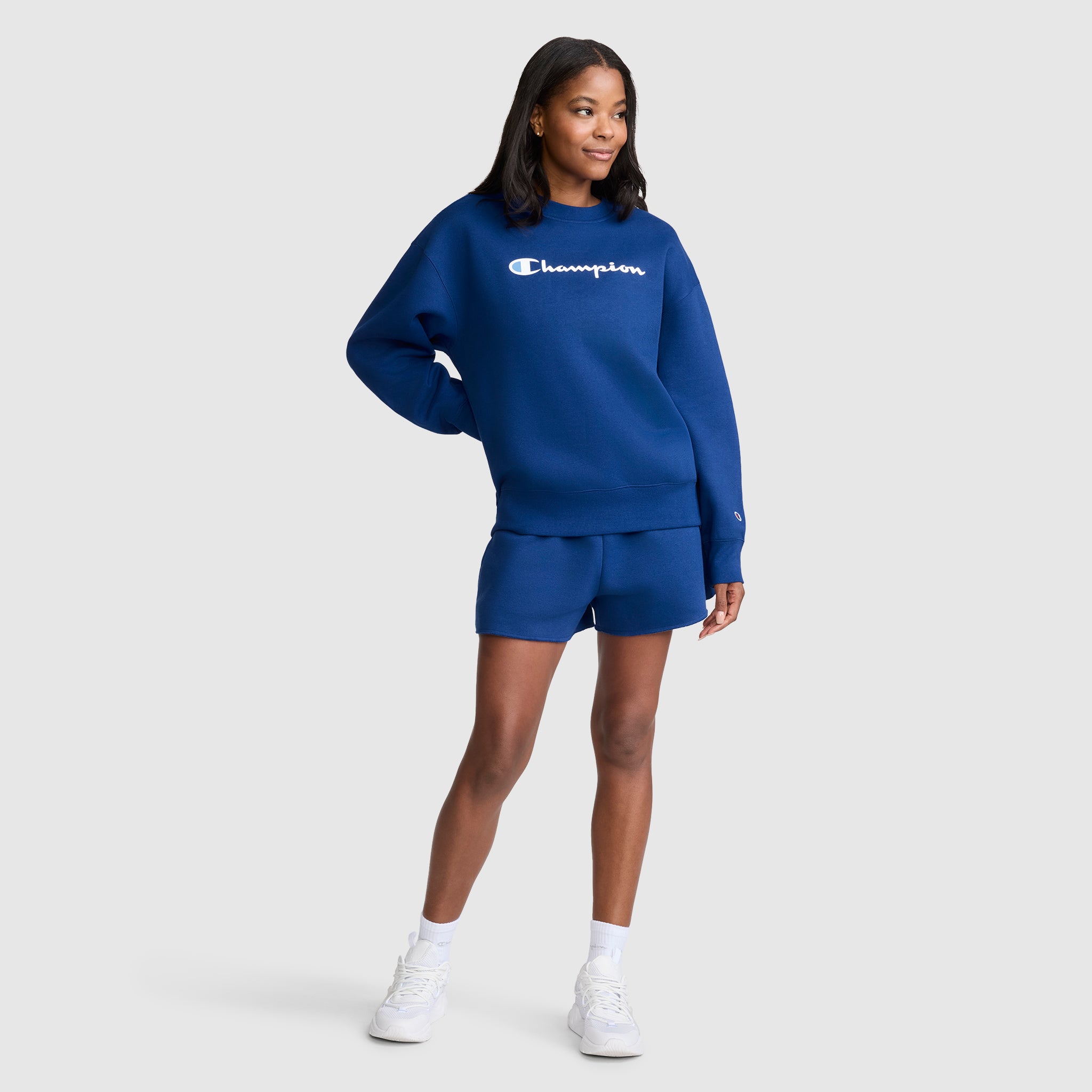 Powerblend Crewneck Sweatshirt. Script Logo - Image 4