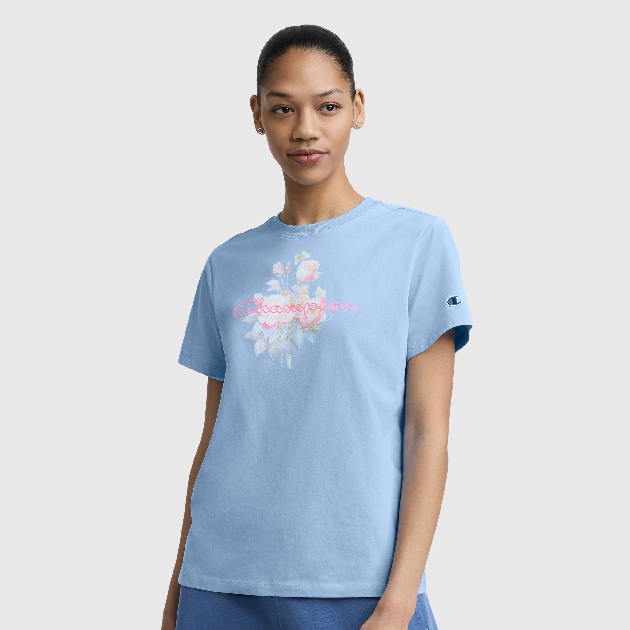 Blurred Roses Graphic T-Shirt. C Logo